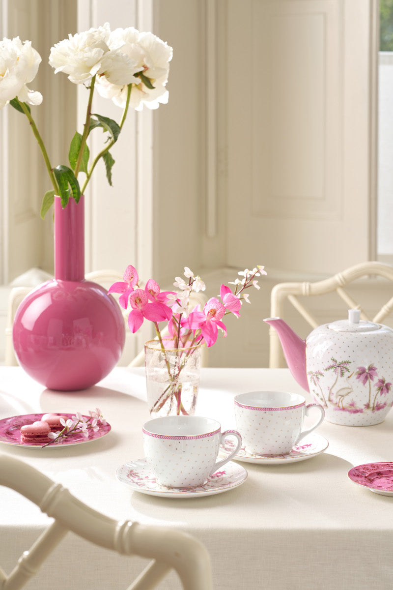 PIP STUDIO Jolie Dots Gold Pink Tasse mit Untertasse 280ml Set2 - Produktbild 2