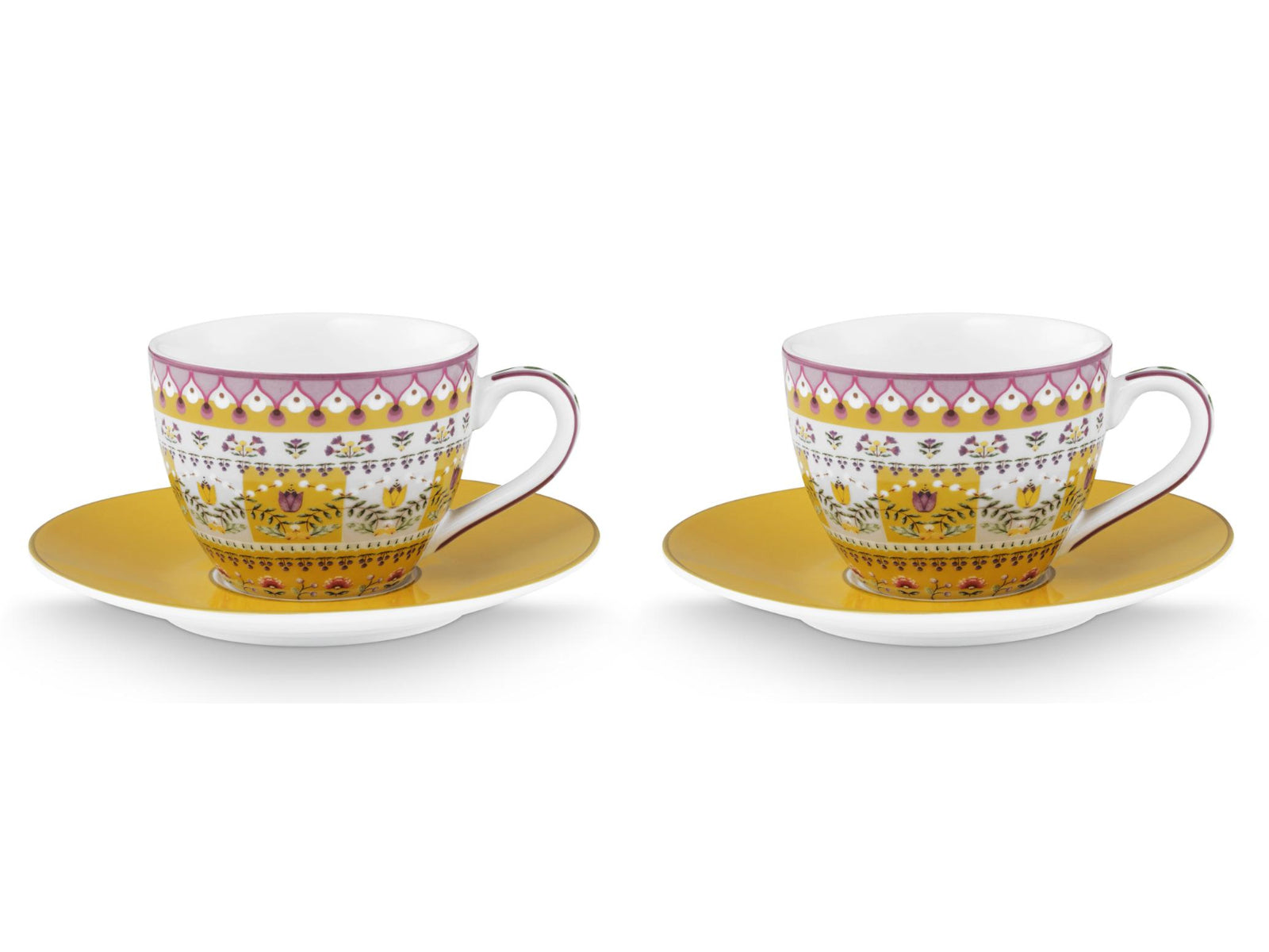 PIP STUDIO Lily&Lotus Yellow Espressotasse mit Untertasse 0,12l Set2 - Produktbild 2