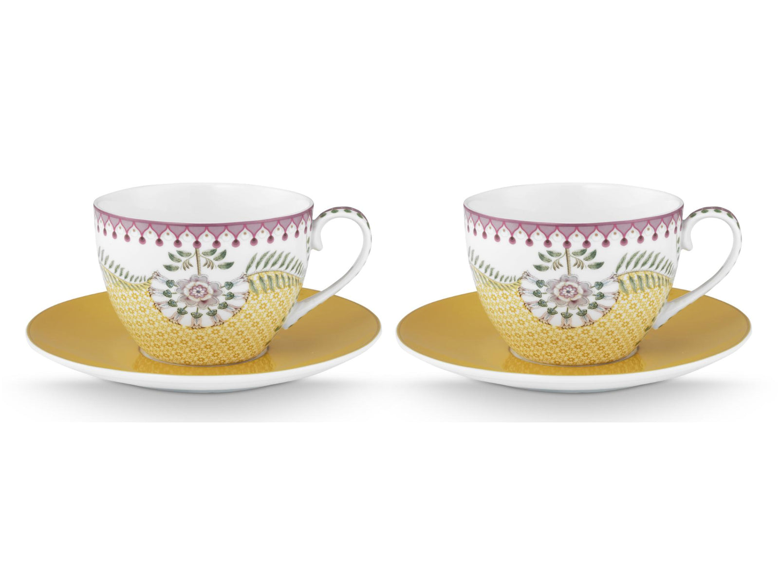 PIP STUDIO Lily&Lotus Yellow Tasse mit Untertasse 0,3l Set2 - Produktbild 2