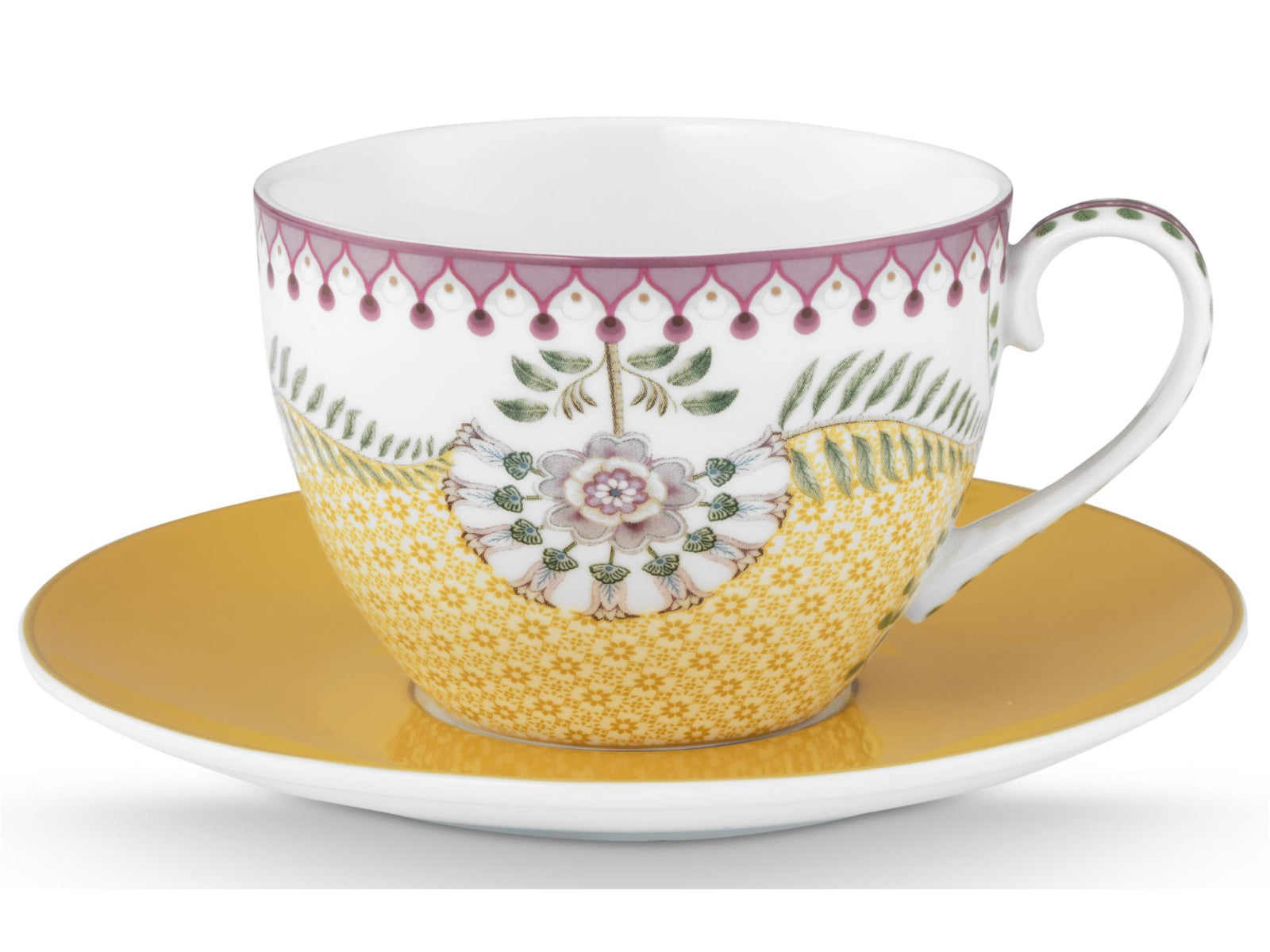 PIP STUDIO Lily&Lotus Yellow Tasse mit Untertasse 0,3l Set2 - Produktbild 3