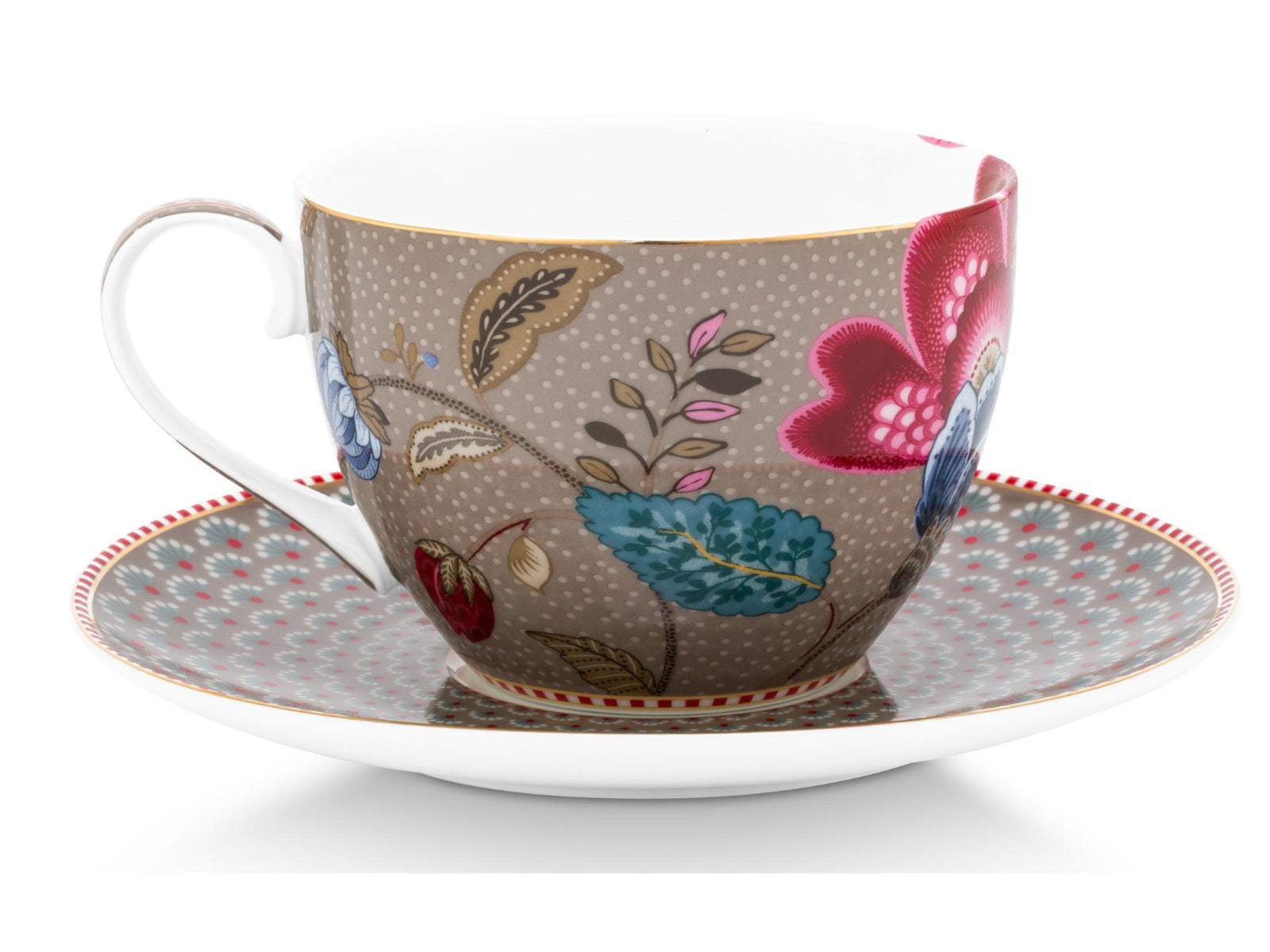 PIP STUDIO Blooming Tales Khaki Tasse mit Untertasse 0,3l - Produktbild 2