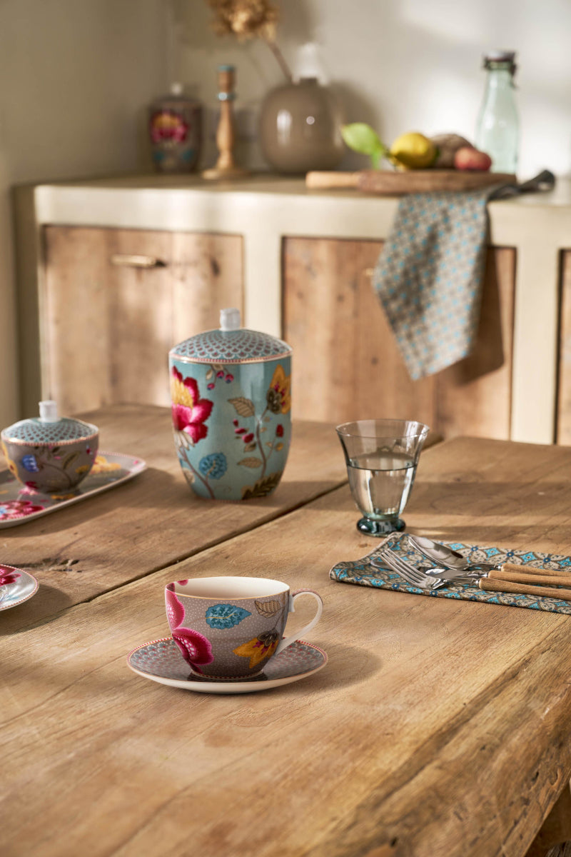 PIP STUDIO Blooming Tales Khaki Tasse mit Untertasse 0,3l - Produktbild 5