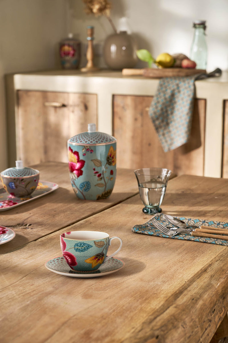 PIP STUDIO Blooming Tales Fantasy Blue Tasse mit Untertasse 0,3l - Produktbild 5