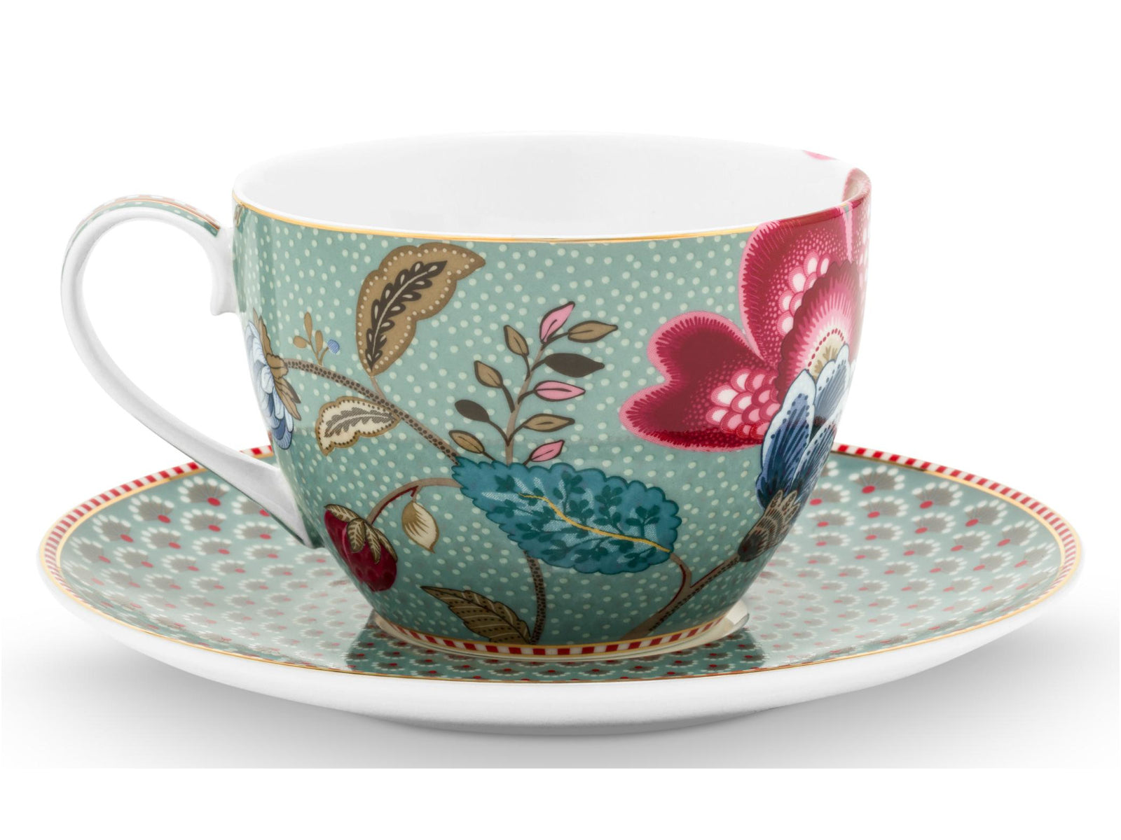 PIP STUDIO Blooming Tales Fantasy Blue Tasse mit Untertasse 0,3l Set2 - Produktbild 3