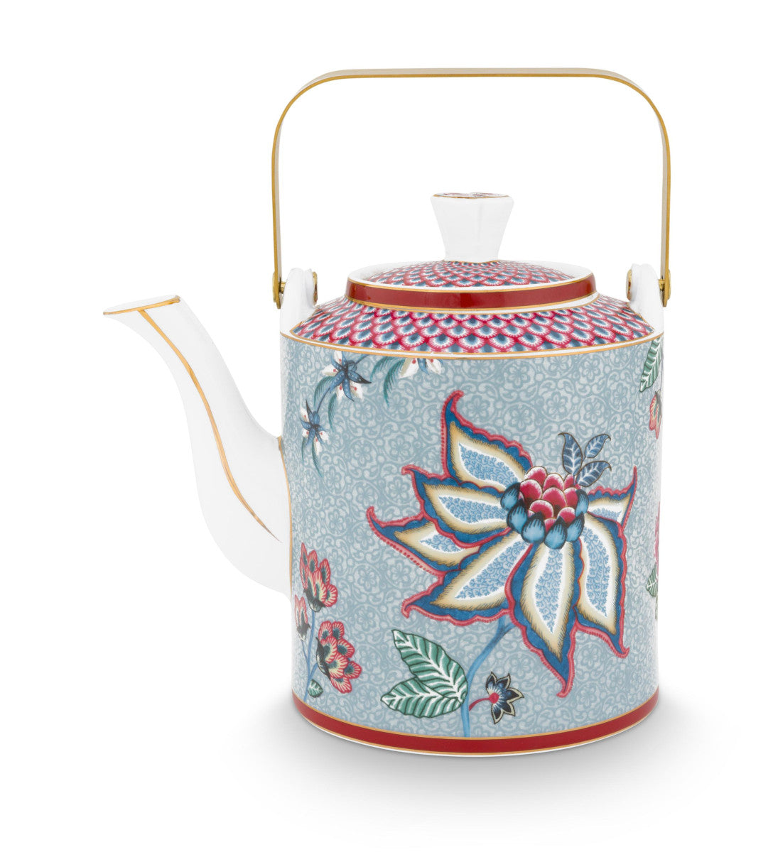 PIP STUDIO Flower Festival Oriental Geschenkset Teekanne blau 1l - Produktbild 2