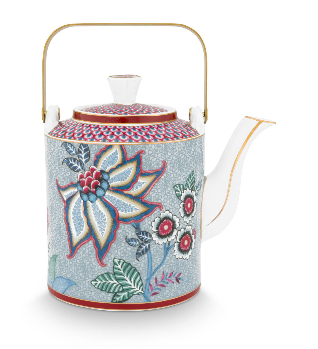 PIP STUDIO Flower Festival Oriental Geschenkset Teekanne blau 1l - Produktbild 3
