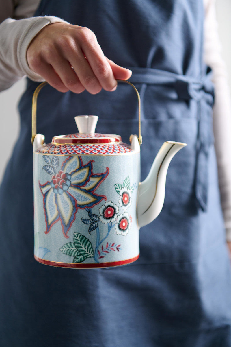 PIP STUDIO Flower Festival Oriental Geschenkset Teekanne blau 1l - Produktbild 7