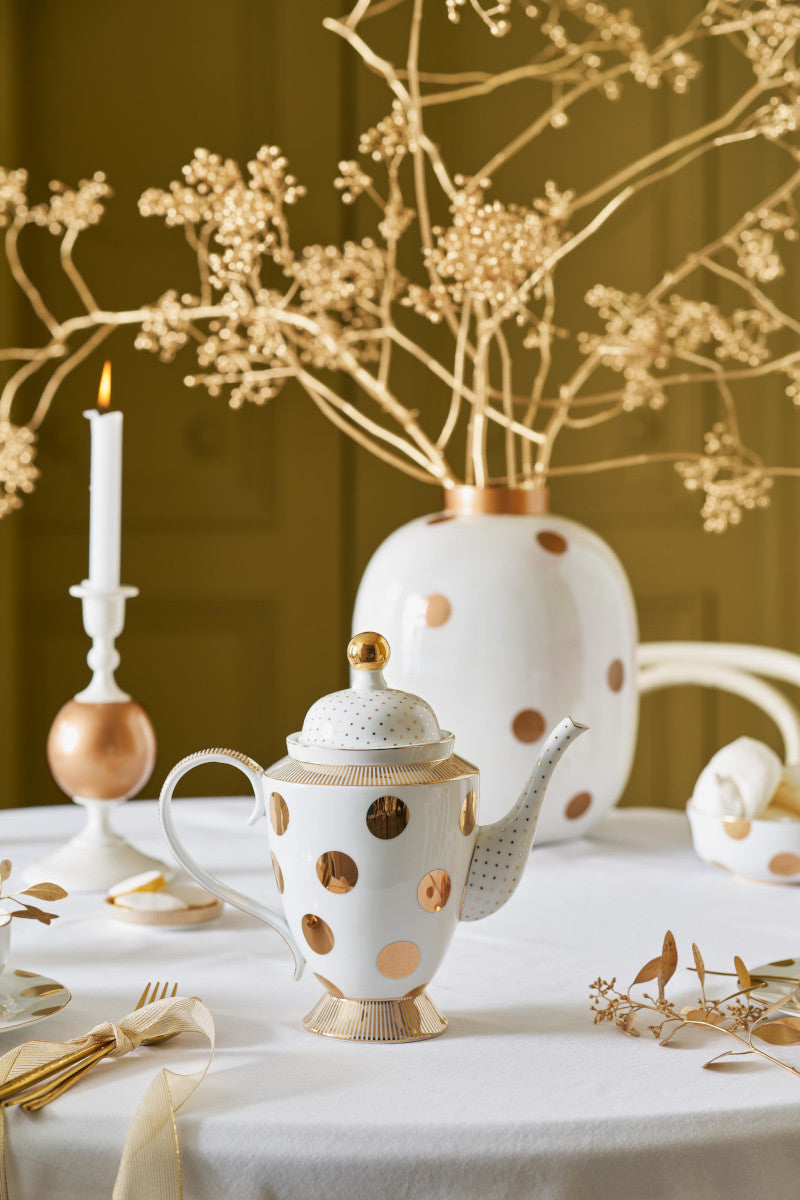 PIP STUDIO Dot Delight Teekanne weiß-gold 1,25l - Produktbild 4