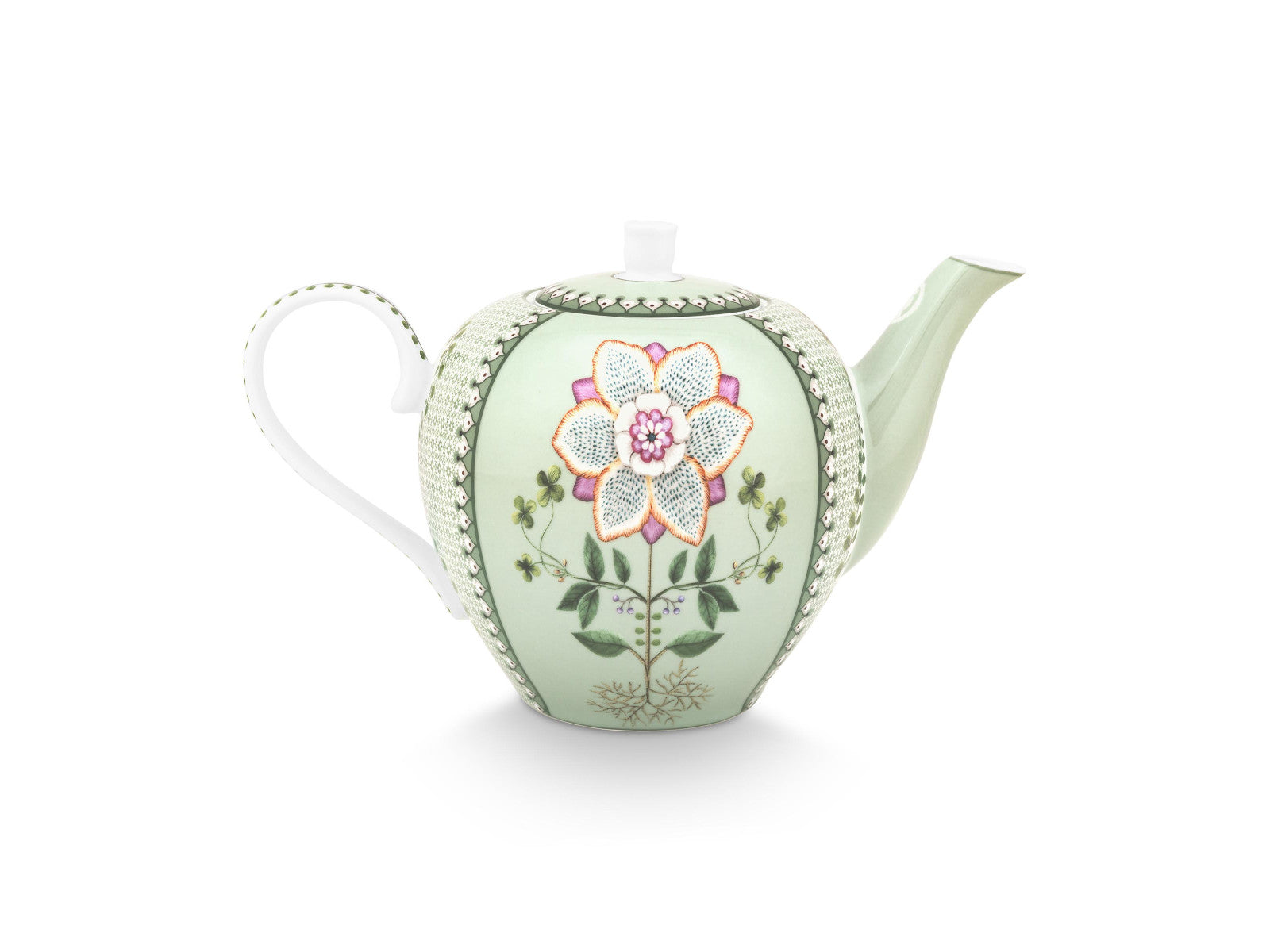 PIP STUDIO Lily&Lotus Tiles Light Green Teekanne 1,6l - Produktbild 2