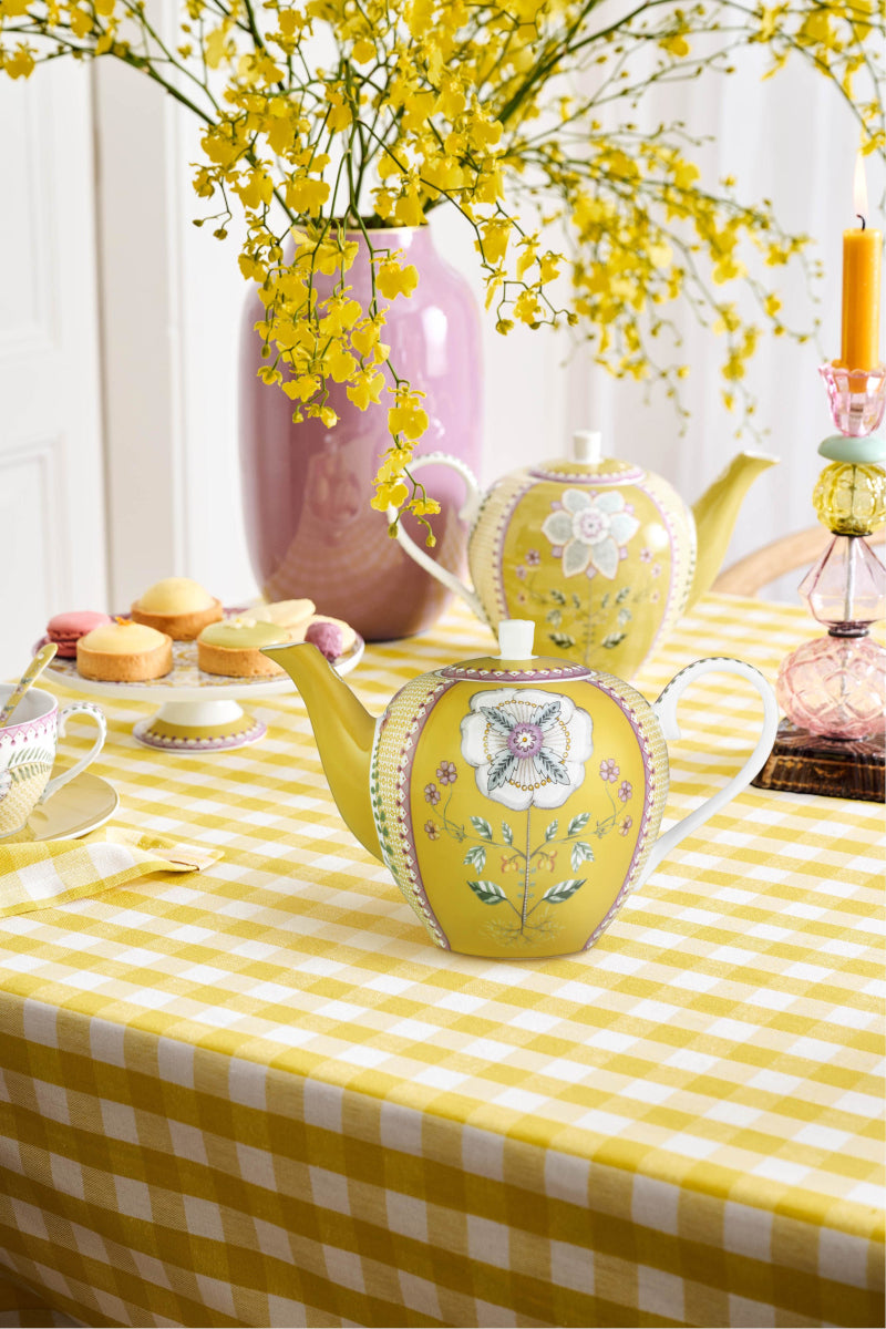PIP STUDIO Lily&Lotus Tiles Yellow Large Teekanne 1,6l - Produktbild 4