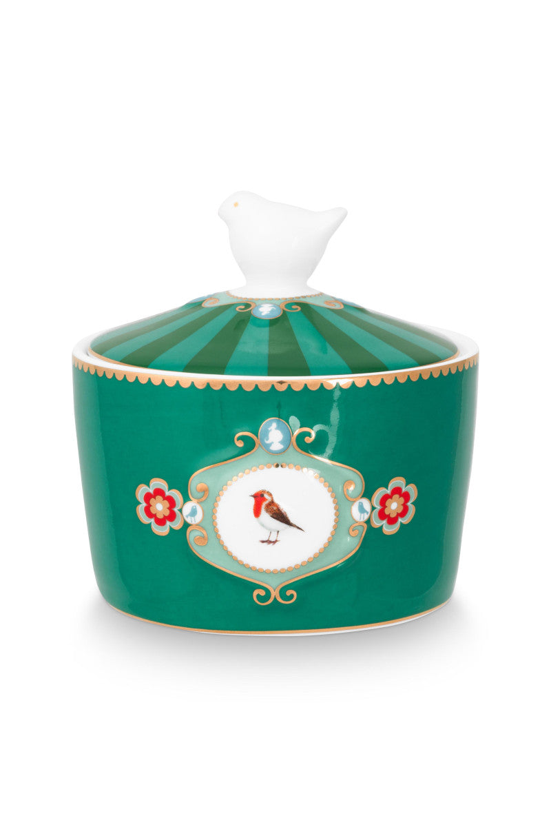 PIP STUDIO Love Birds Medallion Zuckerdose grün 300ml - Produktbild 2