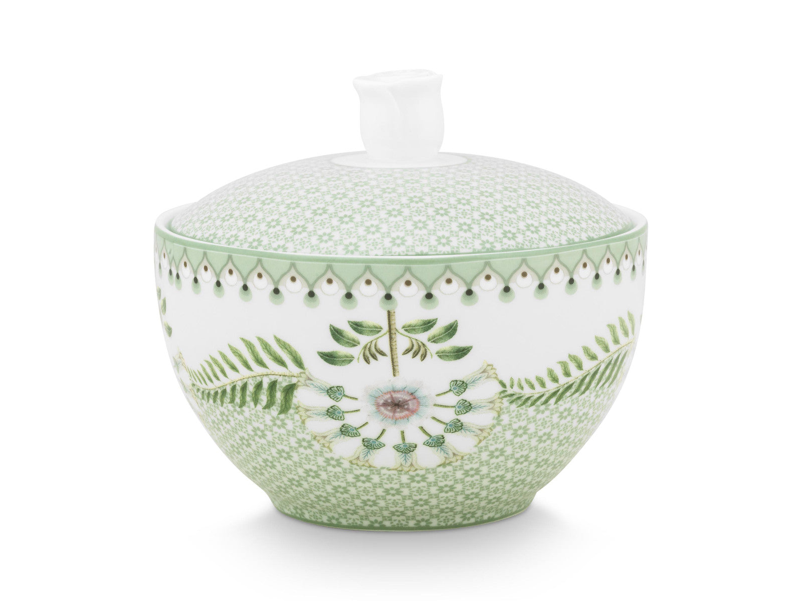 PIP STUDIO Lily&Lotus Tiles Light Green Zuckerdose 300ml - Produktbild 2