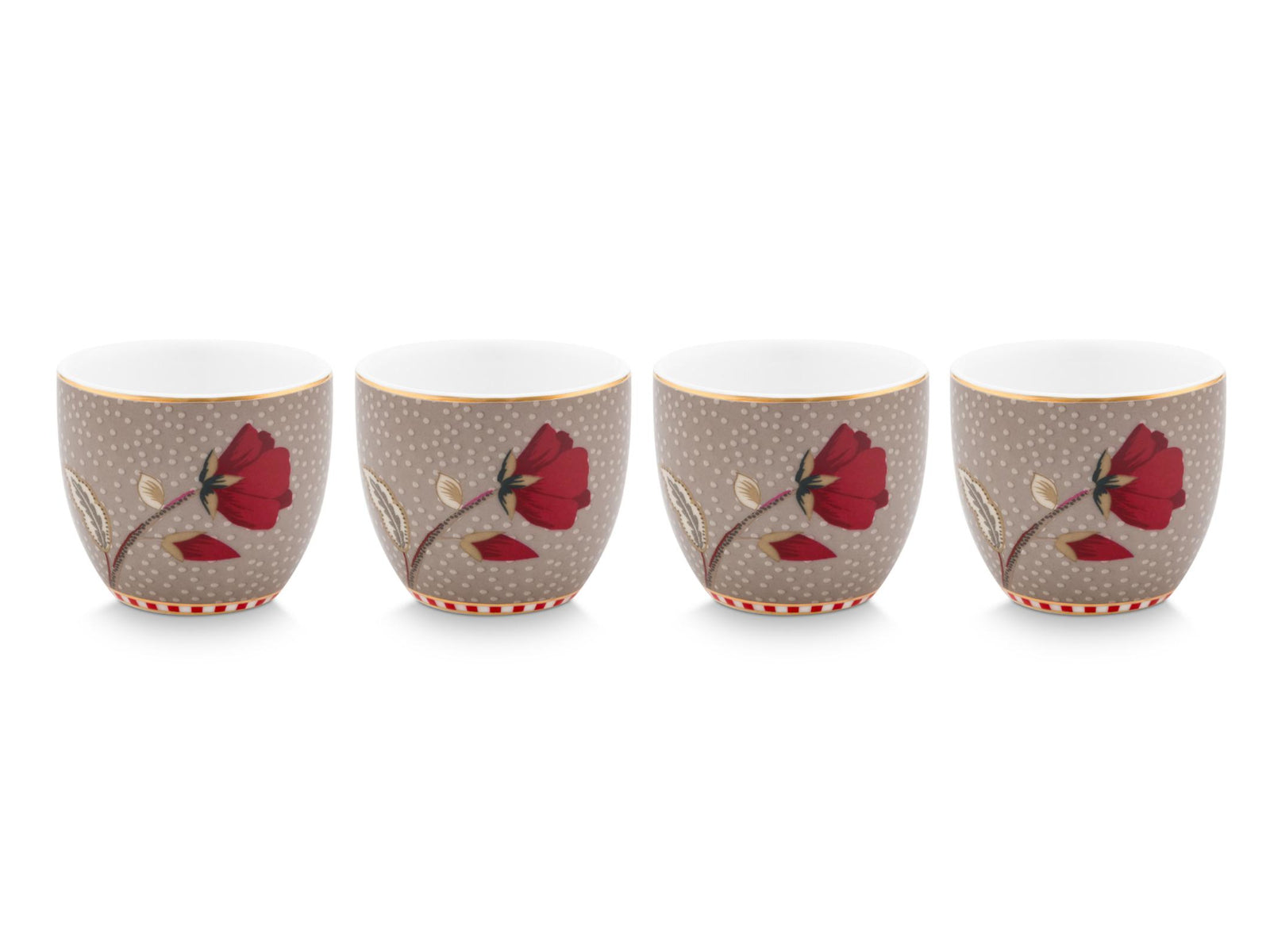 PIP STUDIO Blooming Tales Fantasy Khaki Eierbecher 5cm Set4 - Produktbild 2