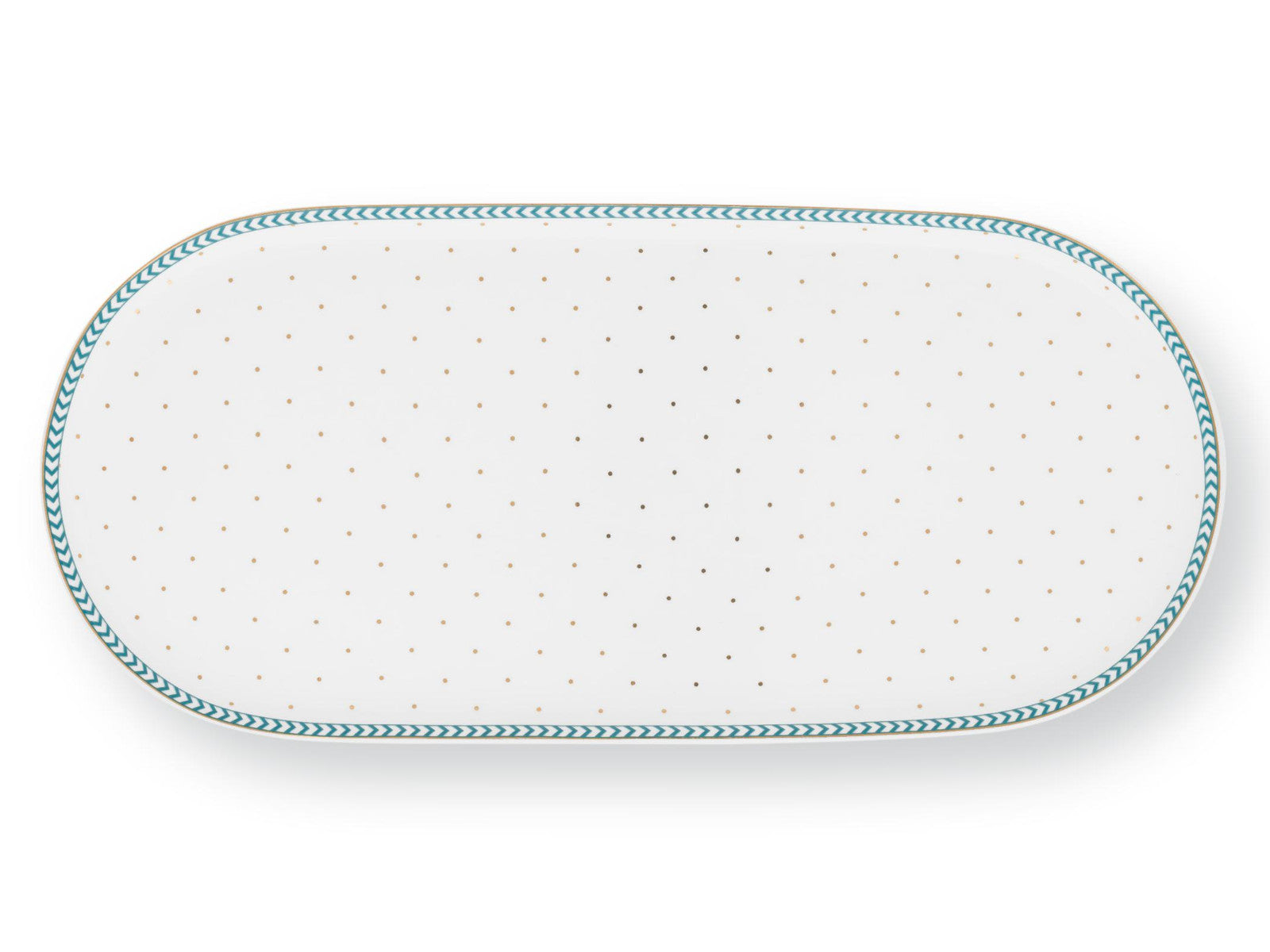 PIP STUDIO Jolie Dots Gold Milch- und Zuckertablett 25x12cm - Produktbild 2