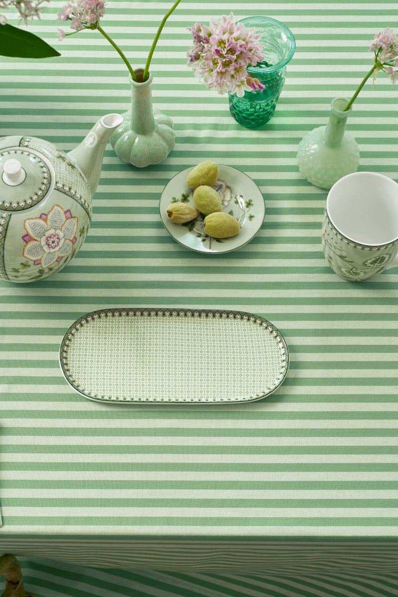 PIP STUDIO Lily&Lotus Tiles Light Green Milch- und Zuckertablett 25x12cm - Produktbild 3