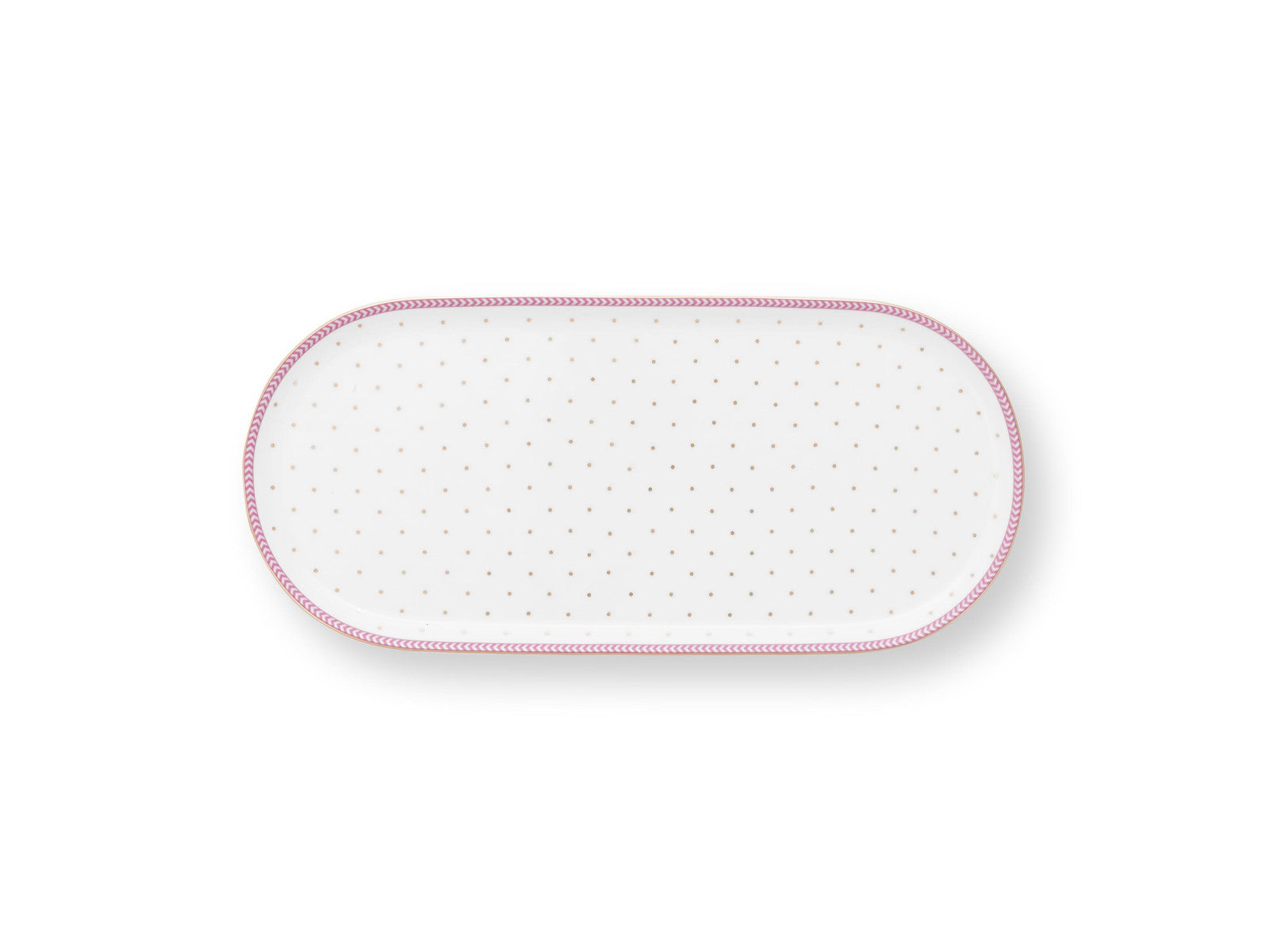 PIP STUDIO Jolie Dots Gold Pink Milch- und Zuckertablett 25x12cm