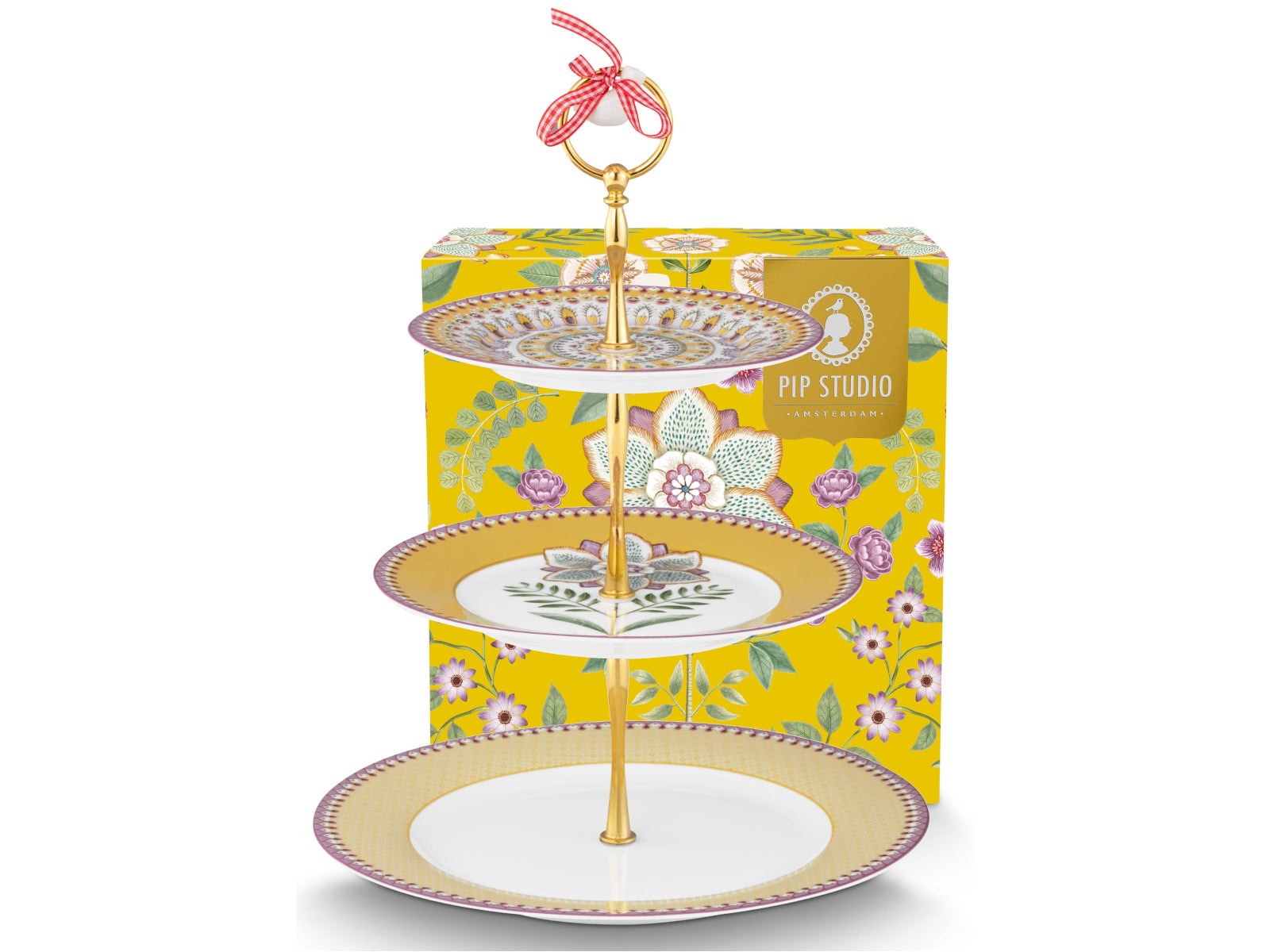 PIP STUDIO Lily&Lotus Yellow Etagere 3tlg - Produktbild 1