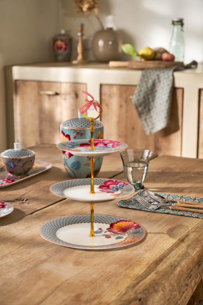 PIP STUDIO Blooming Tales Fantasy Blue Etagere 3tlg - Produktbild 7