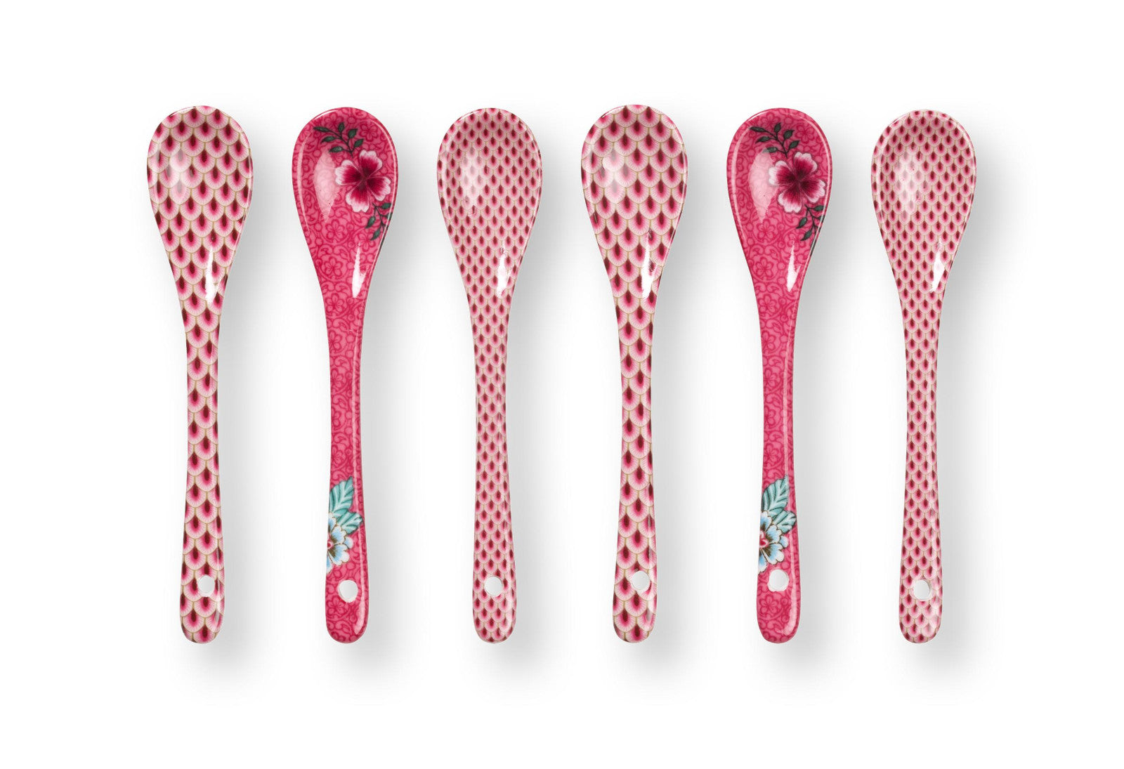 PIP STUDIO Flower Festival Oriental Geschenkset Teelöffel dark pink 13cm - Produktbild 2