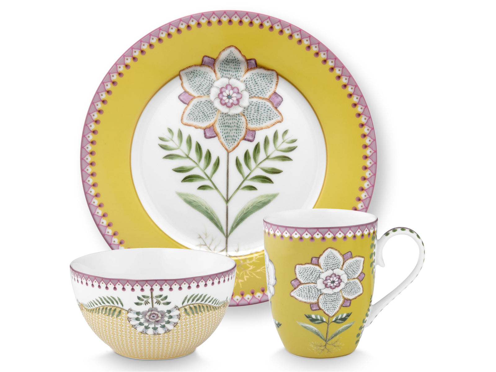 PIP STUDIO Lily&Lotus Yellow Frühstücksset Set3 - Produktbild 2