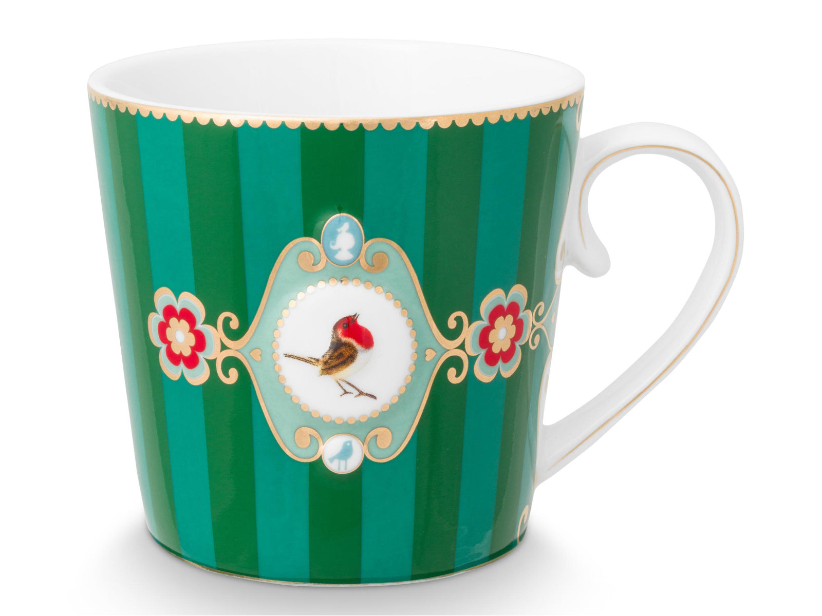 PIP STUDIO Love Birds Medallion Stripes Emerald-Green Teeset für eine Person 0,3l - Produktbild 4