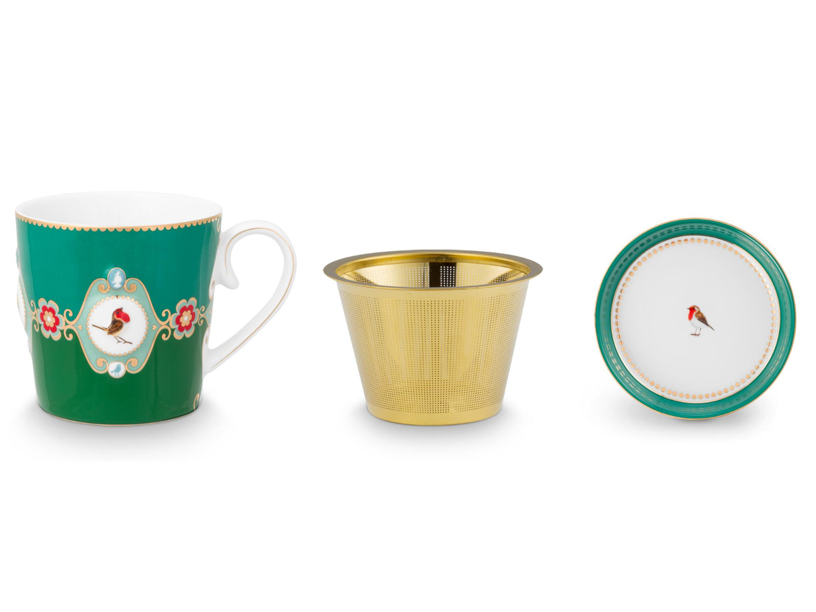 PIP STUDIO Love Birds Medallion Emerald-Green Tesset für eine Person 0,3l - Produktbild 2
