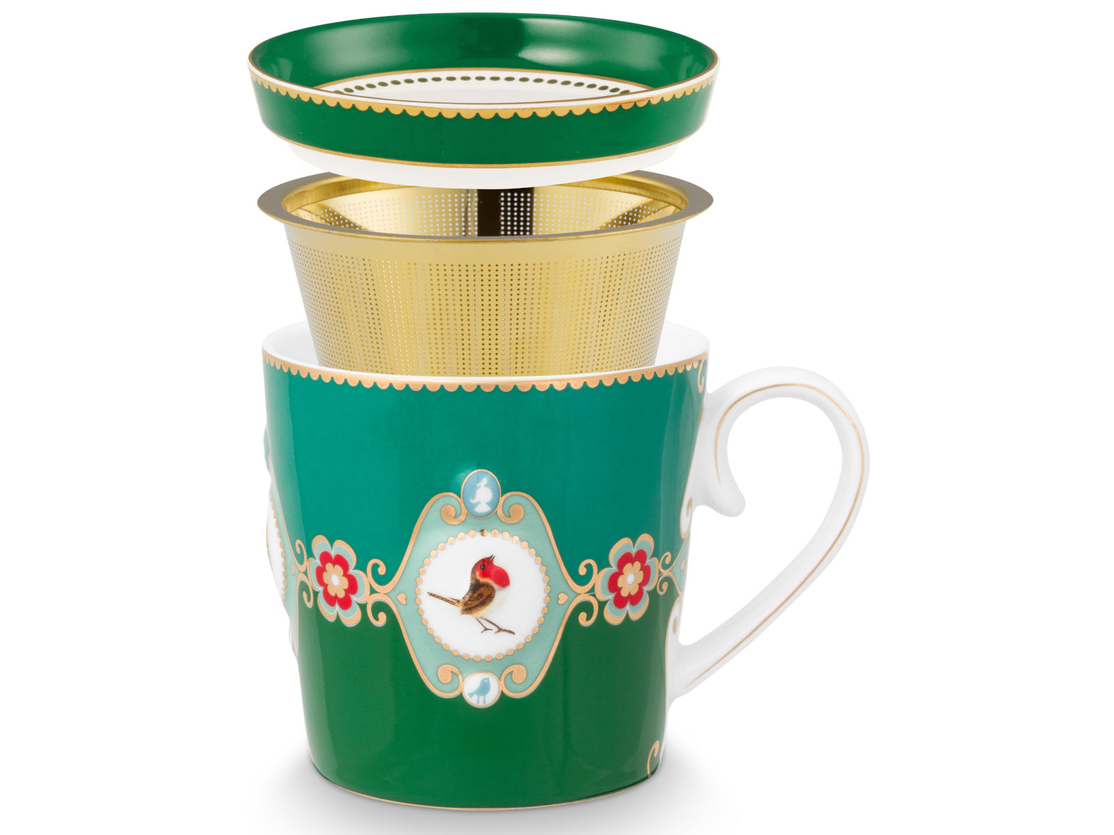 PIP STUDIO Love Birds Medallion Emerald-Green Tesset für eine Person 0,3l - Produktbild 3