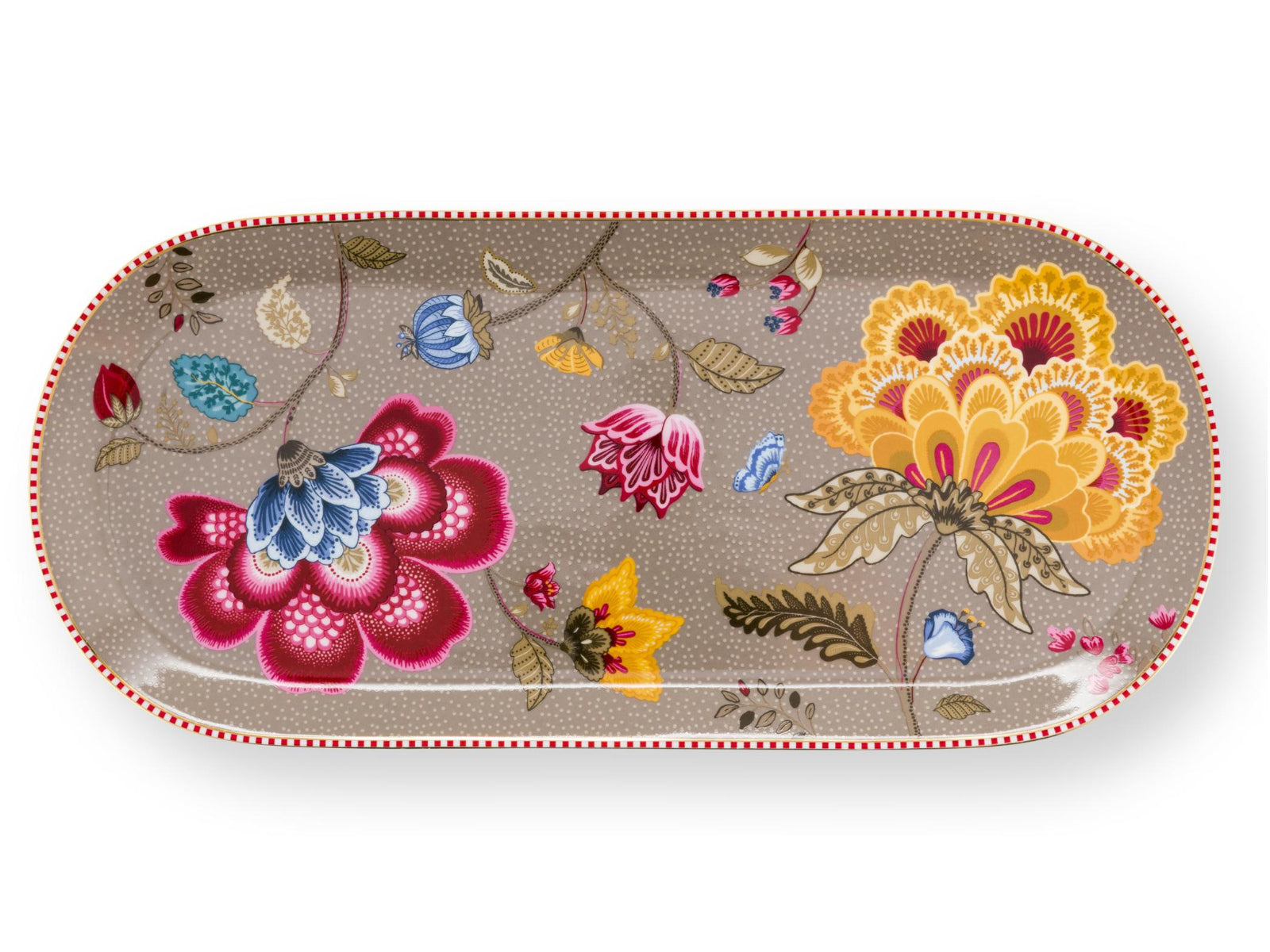 PIP STUDIO Blooming Tales Fantasy Khaki Kuchenplatte 33,3x15,5cm