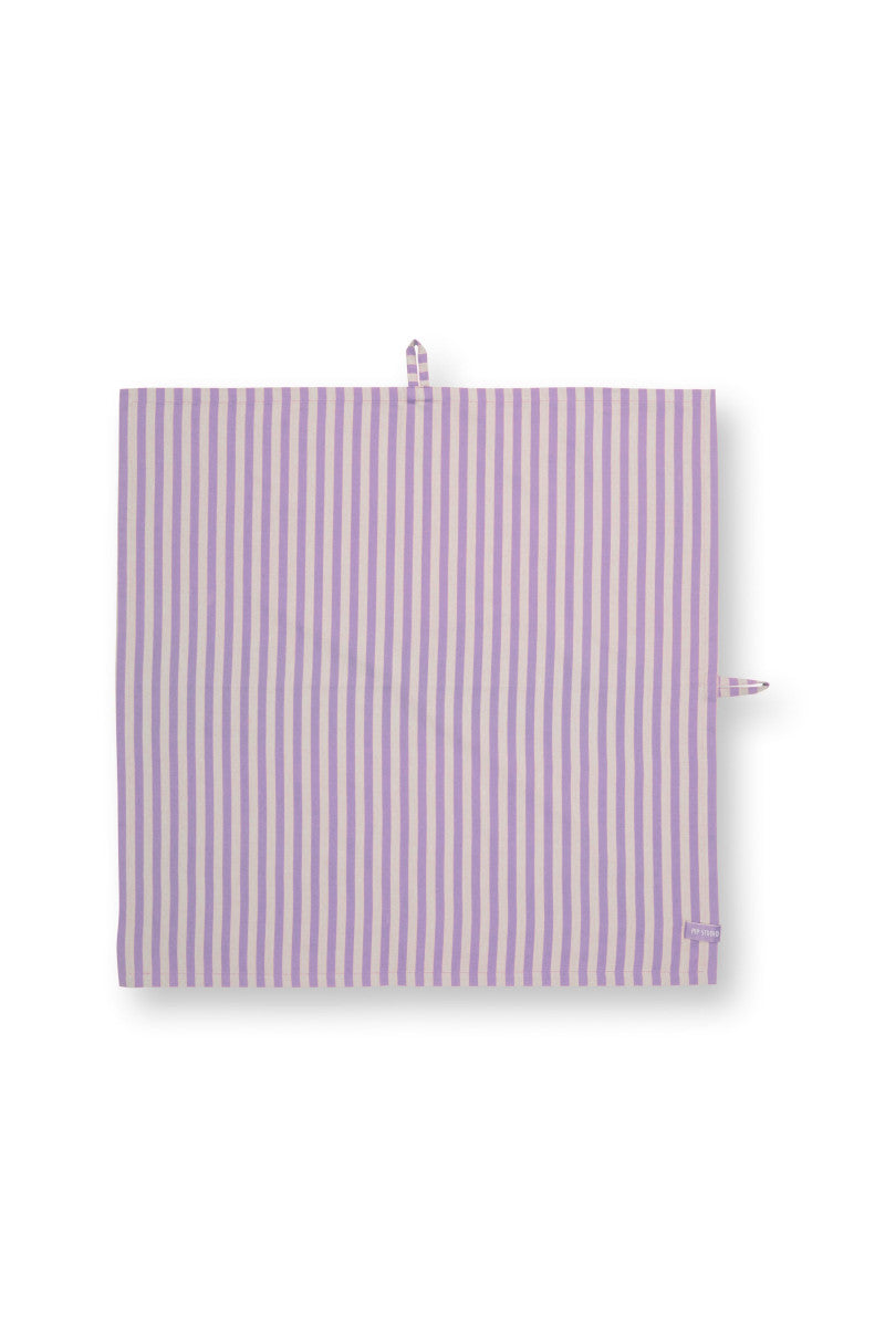PIP STUDIO Lily&Lotus Geschirrtuch Stripes lila 65x65cm 2 Stück - Produktbild 3
