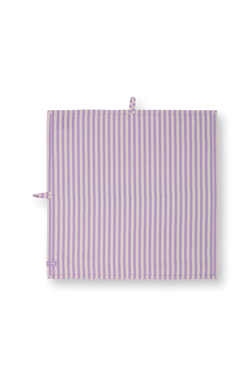 PIP STUDIO Lily&Lotus Geschirrtuch Stripes lila 65x65cm 2 Stück - Produktbild 5