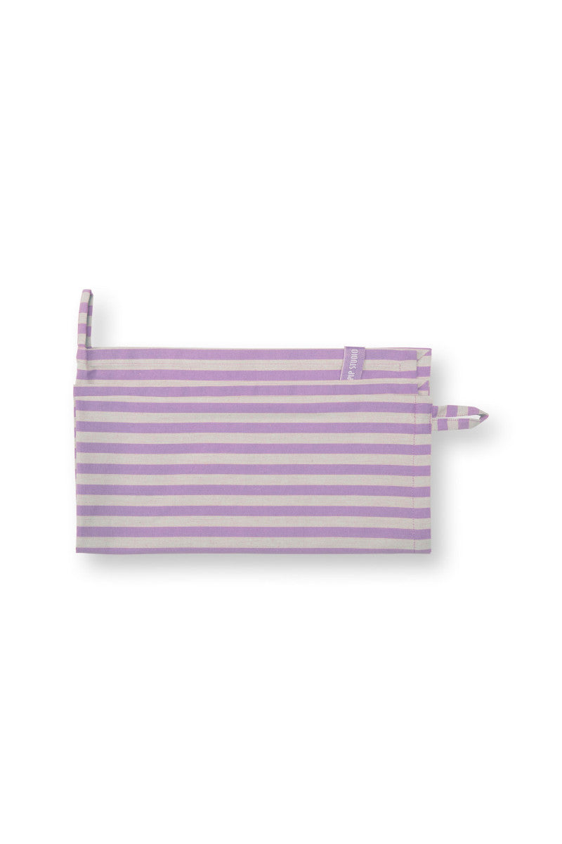 PIP STUDIO Lily&Lotus Geschirrtuch Stripes lila 65x65cm 2 Stück - Produktbild 6