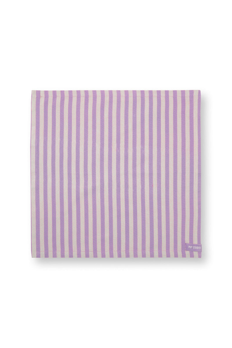 PIP STUDIO Lily&Lotus Stripes Servietten lila 40x40cm 4 Stück - Produktbild 2