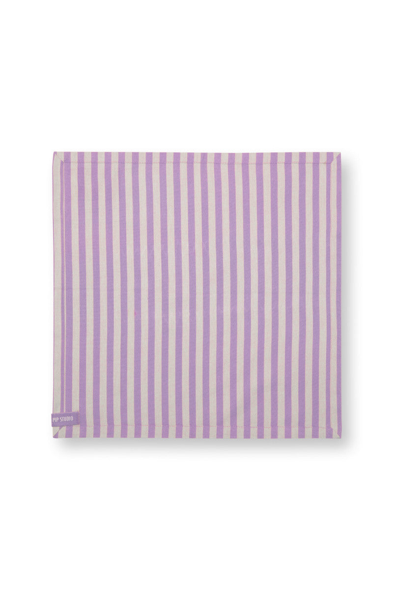 PIP STUDIO Lily&Lotus Stripes Servietten lila 40x40cm 4 Stück - Produktbild 5
