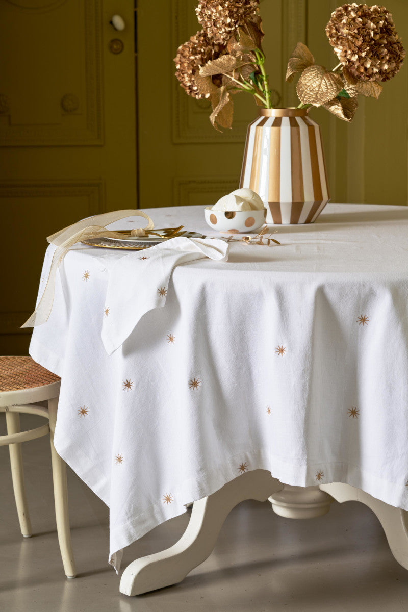 PIP STUDIO Dot Delight Servietten mit Stickerei Sterne gold 40x40cm - Produktbild 4