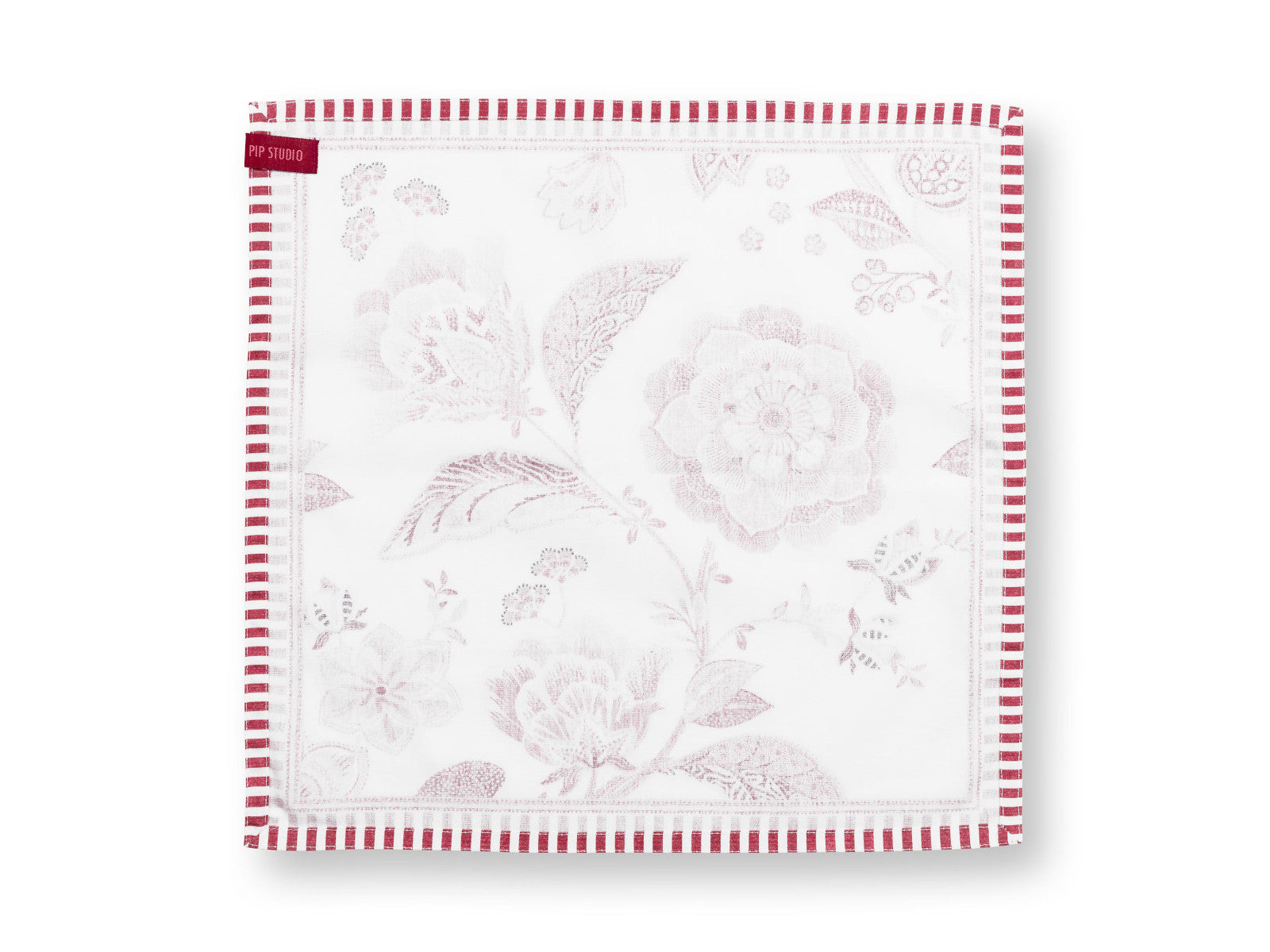 PIP STUDIO Royal Regal Flower Red Servietten 40x40cm Set4 - Produktbild 4