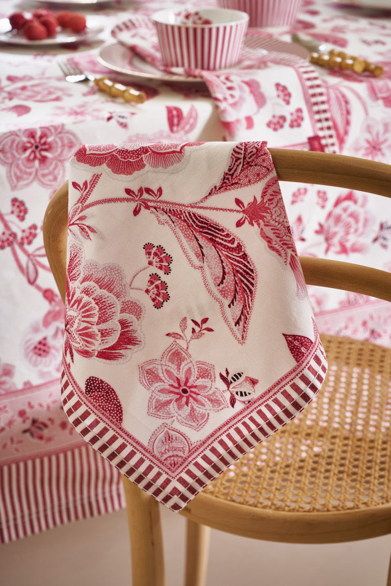 PIP STUDIO Royal Regal Flower Red Servietten 40x40cm Set4 - Produktbild 5