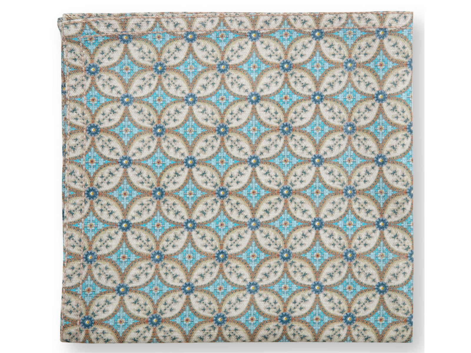 PIP STUDIO Blooming Tales Bustani Khaki-Blue Stoffservietten 40x40cm Set4 - Produktbild 4