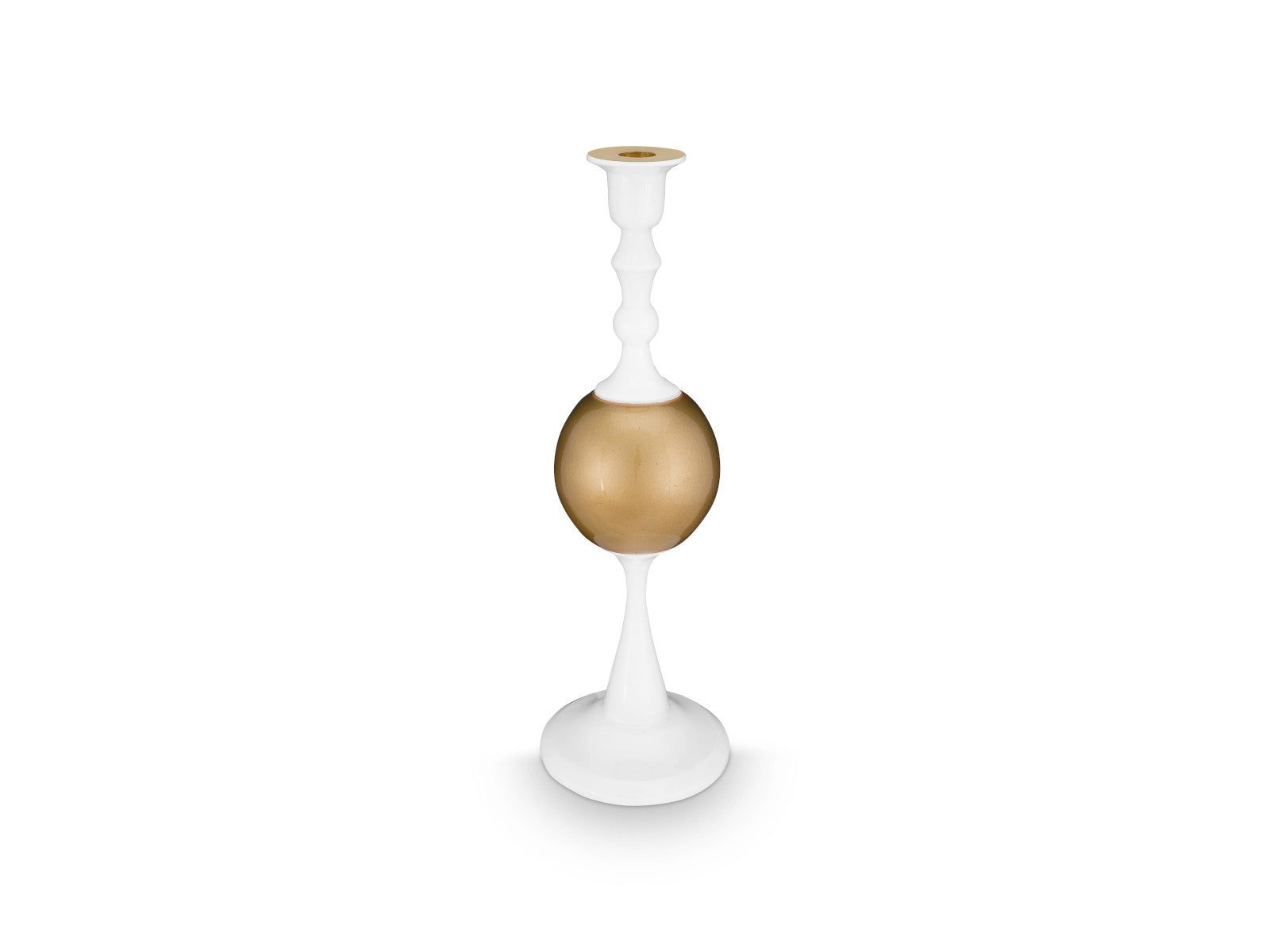 PIP STUDIO Kerzenhalter metall Sphere mittel weiß gold 37cm
