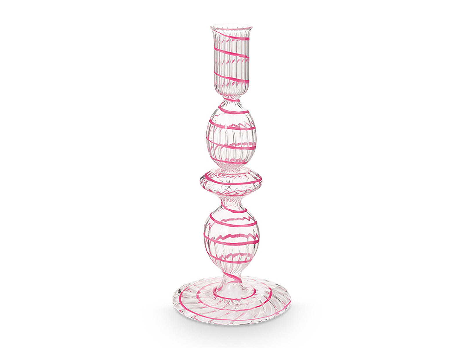 PIP STUDIO Swirl Pink Glas Kerzenständer 20cm