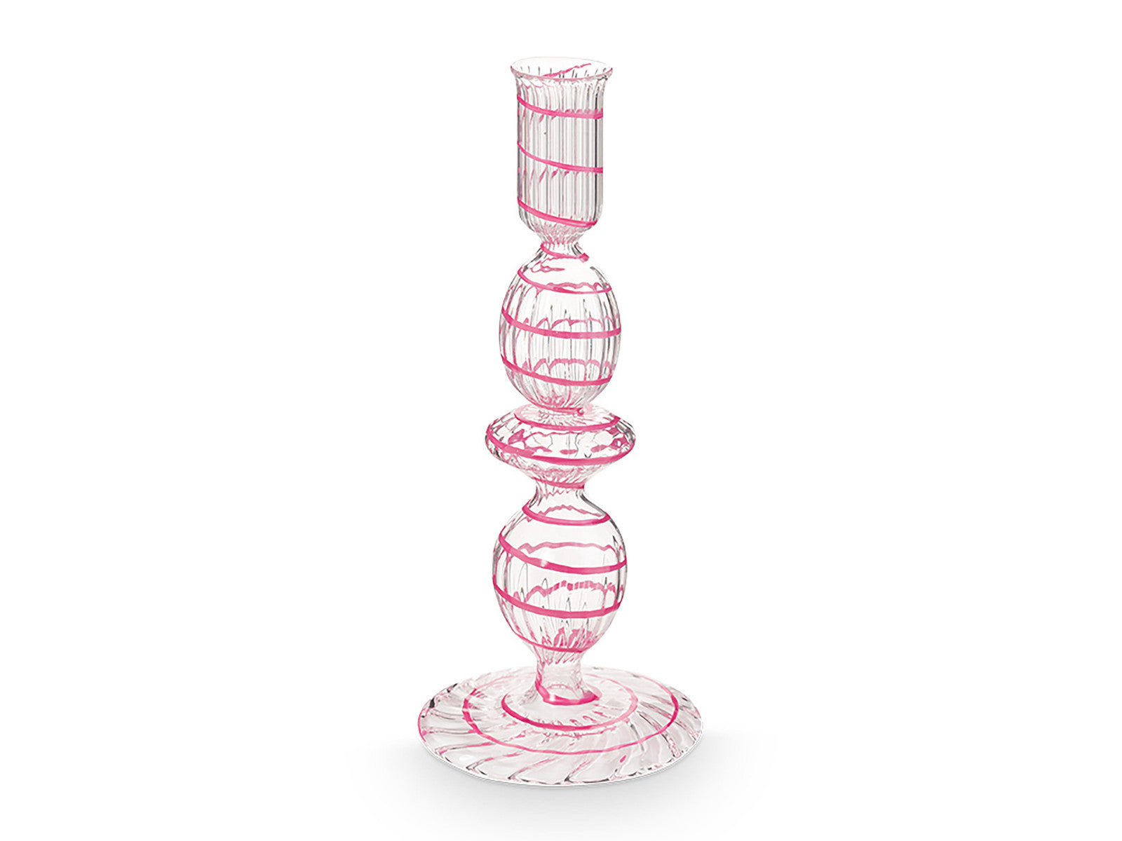 PIP STUDIO Swirl Pink Glas Kerzenständer 20cm - Produktbild 2