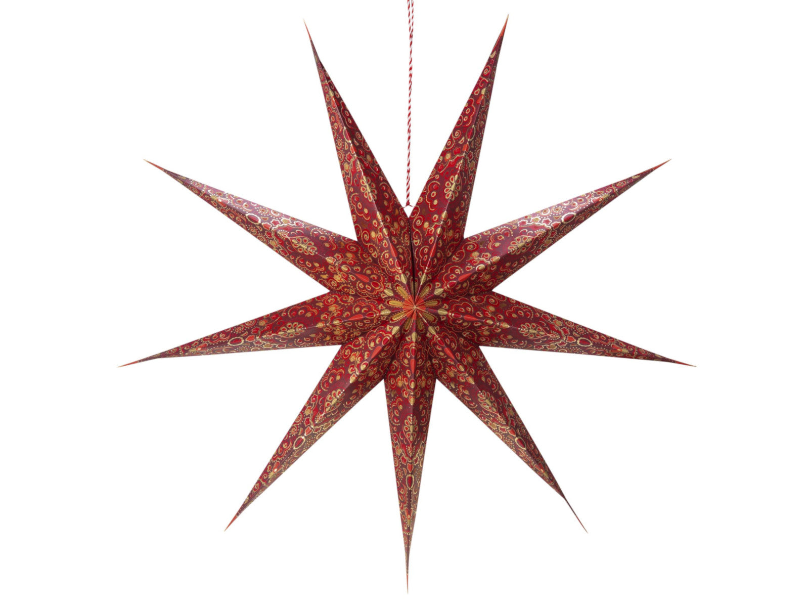 PIP STUDIO Christmas Overall Print Weihnachtsstern dunkelrot 60cm
