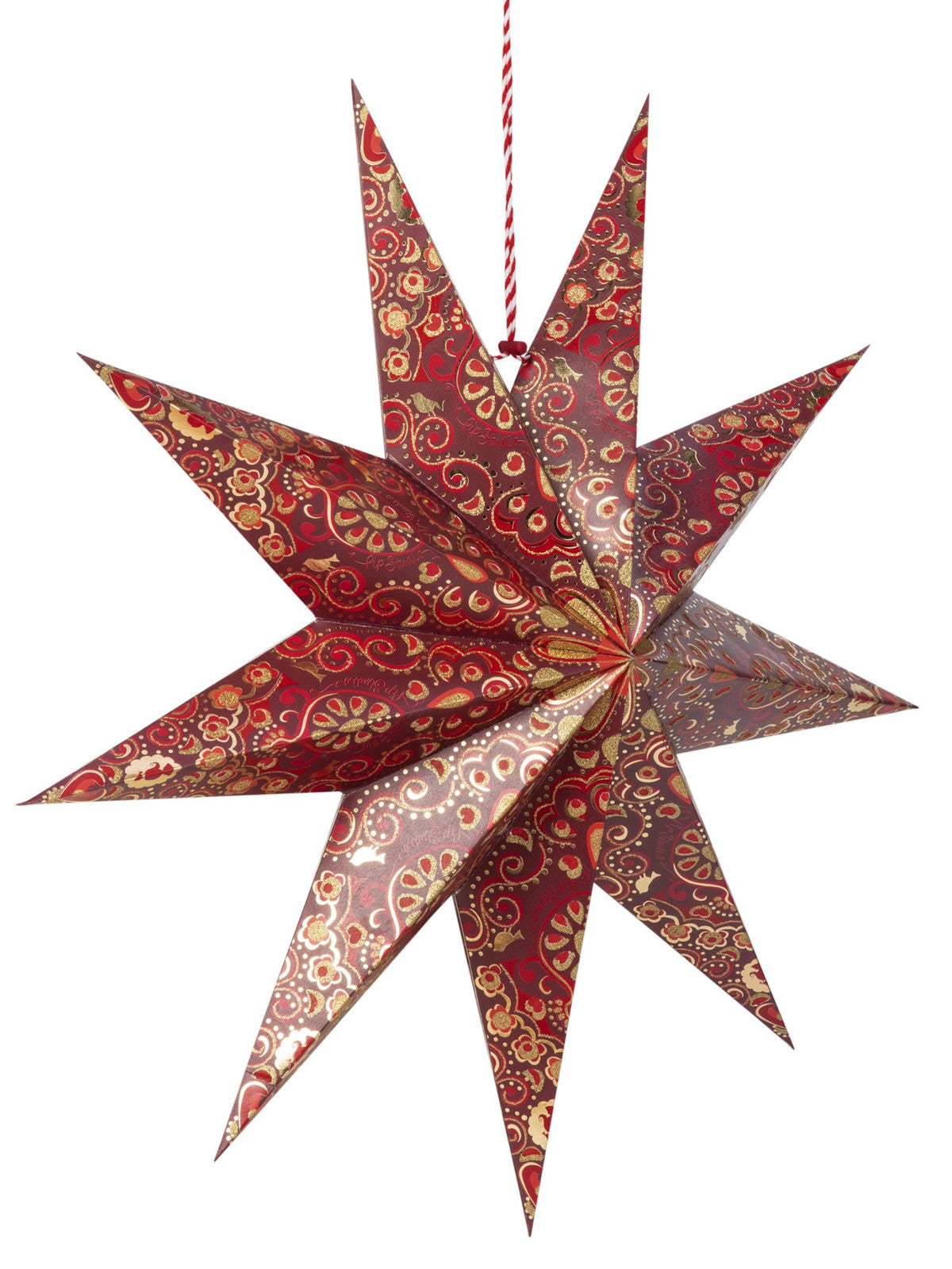 PIP STUDIO Christmas Overall Print Weihnachtsstern dunkelrot 60cm - Produktbild 3