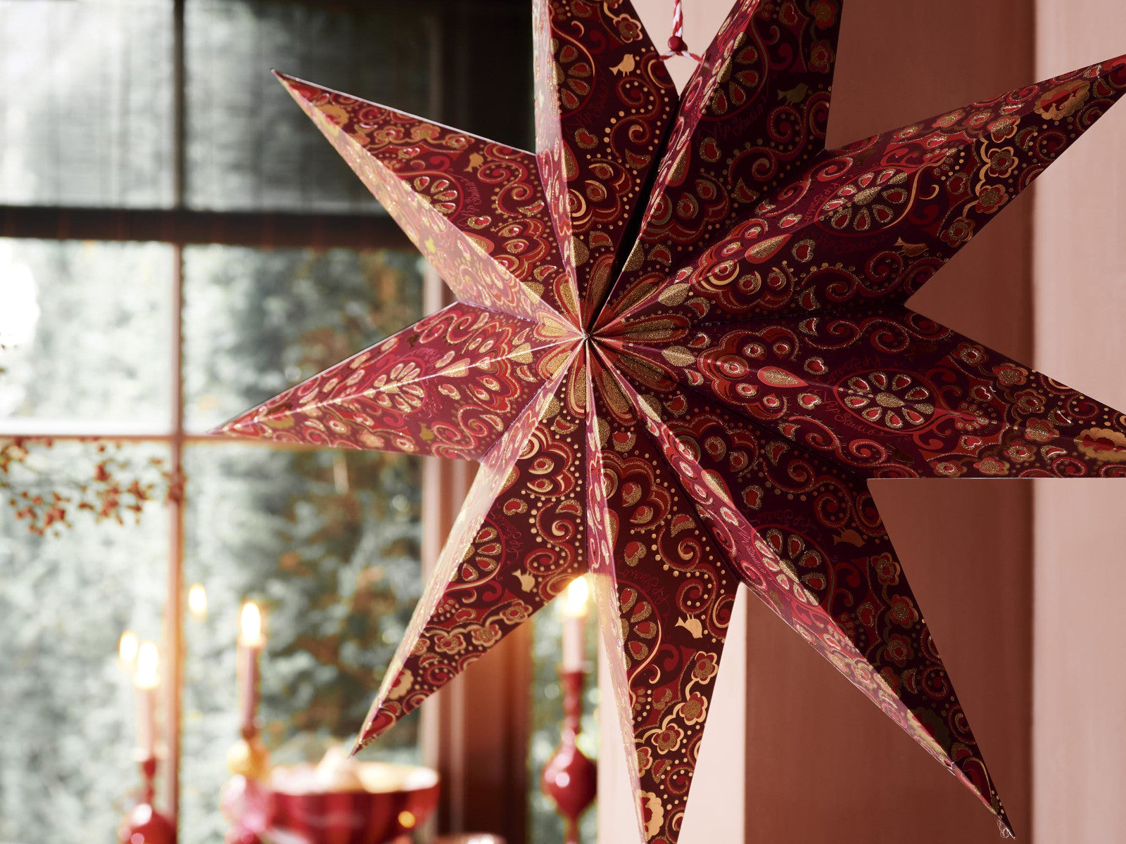 PIP STUDIO Christmas Overall Print Weihnachtsstern dunkelrot 60cm - Produktbild 4