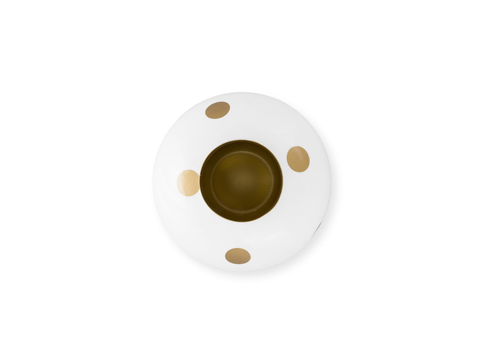 PIP STUDIO Vase Metall Dots weiß-gold 32cm - Produktbild 2