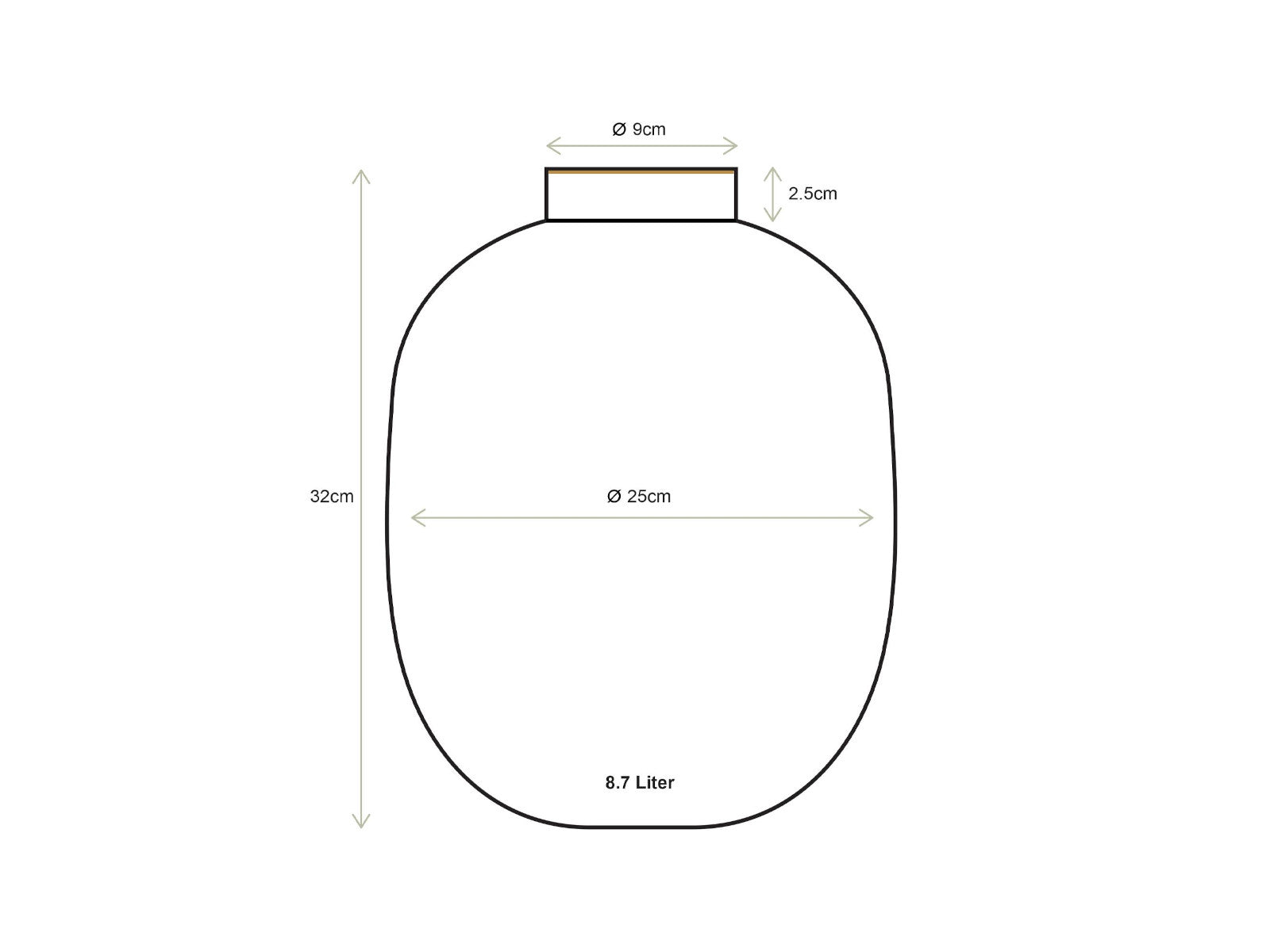 PIP STUDIO Vase Metall Dots weiß-gold 32cm - Produktbild 6