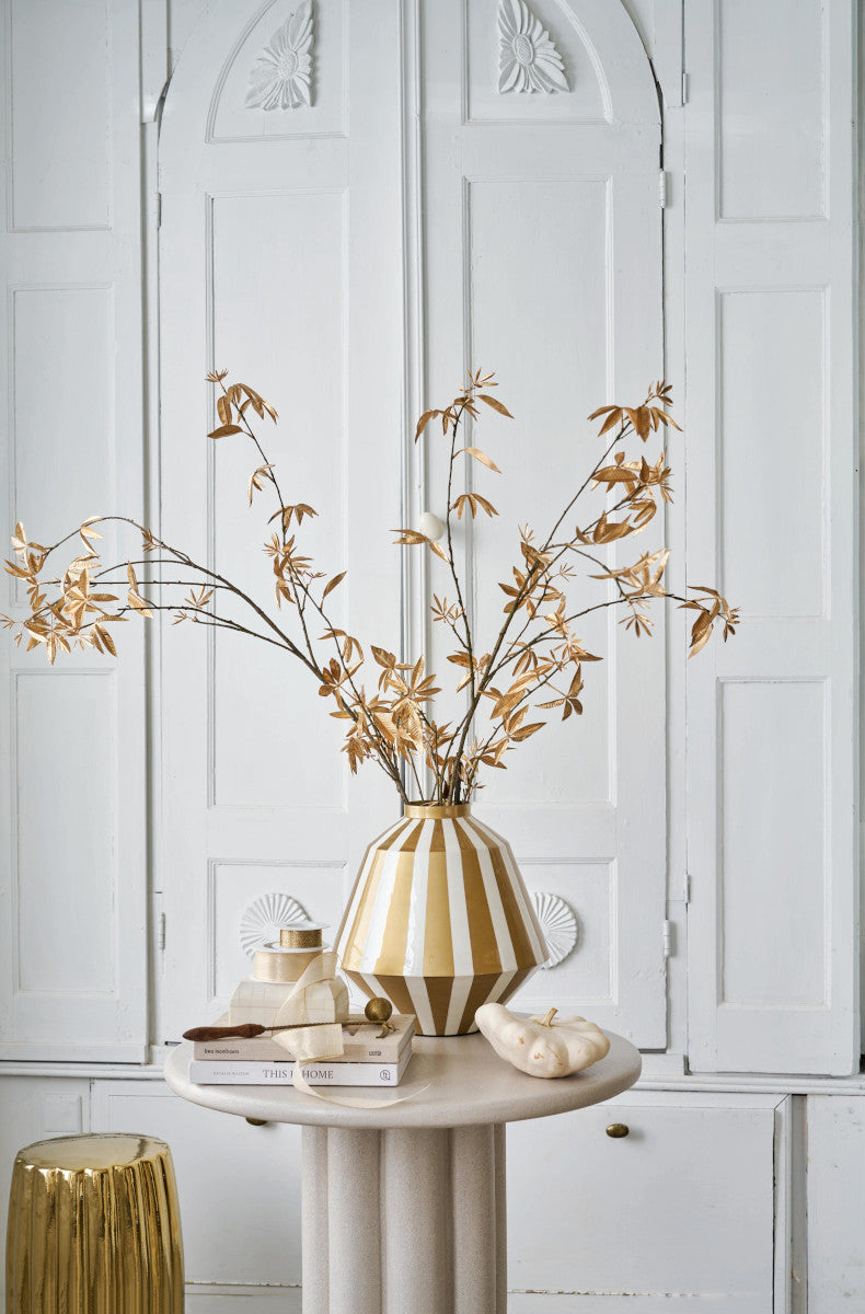 PIP STUDIO Vase Metall Stripes weiß-gold 35cm - Produktbild 3