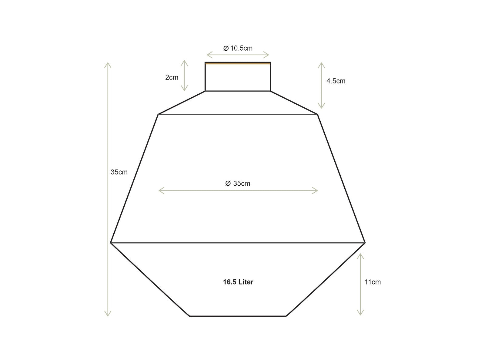 PIP STUDIO Vase Metall dunkelgrün 35cm - Produktbild 5