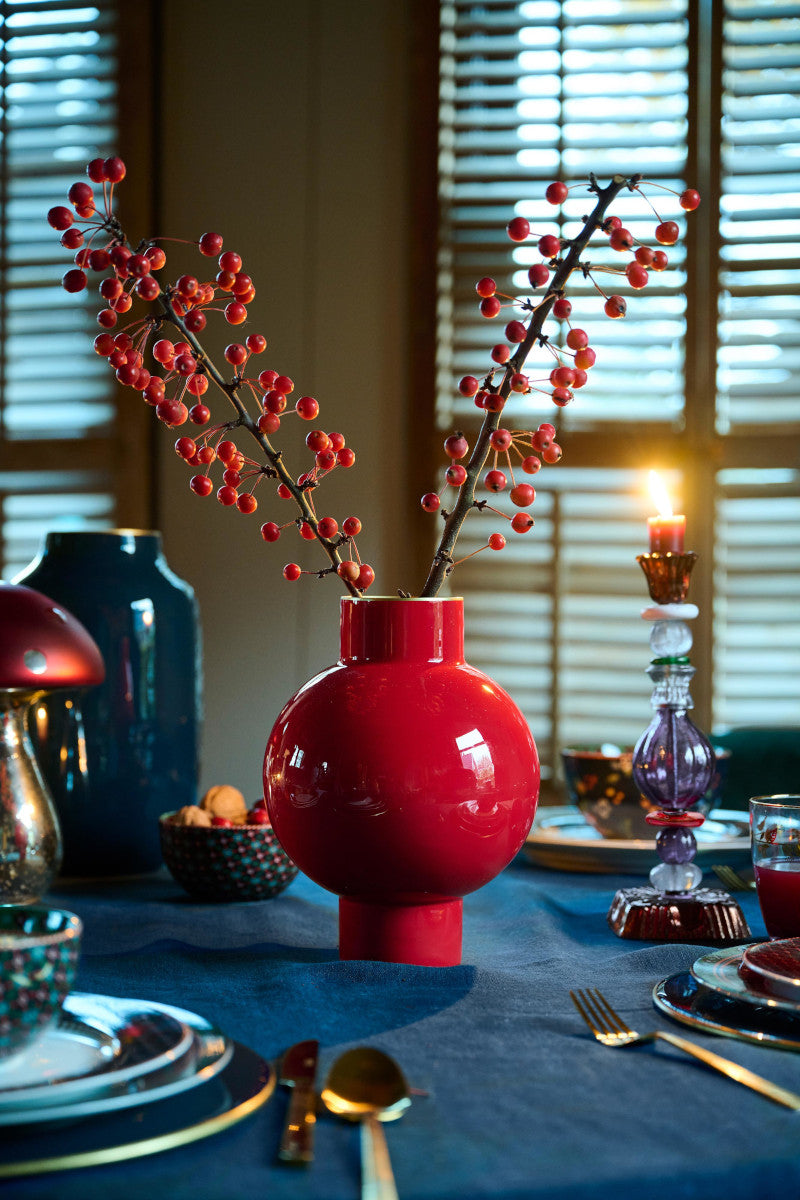 PIP STUDIO Vase Metall klein rot 18x24cm - Produktbild 3