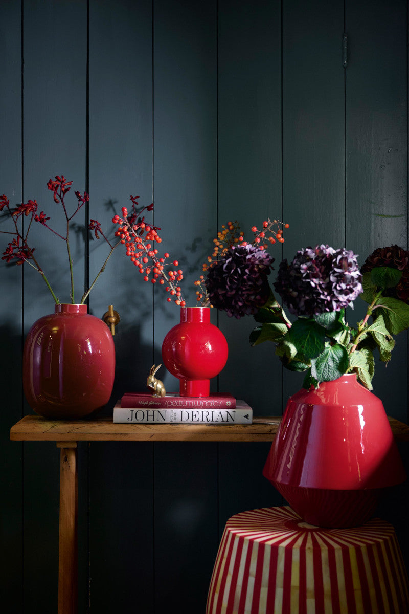 PIP STUDIO Vase Metall klein rot 18x24cm - Produktbild 4
