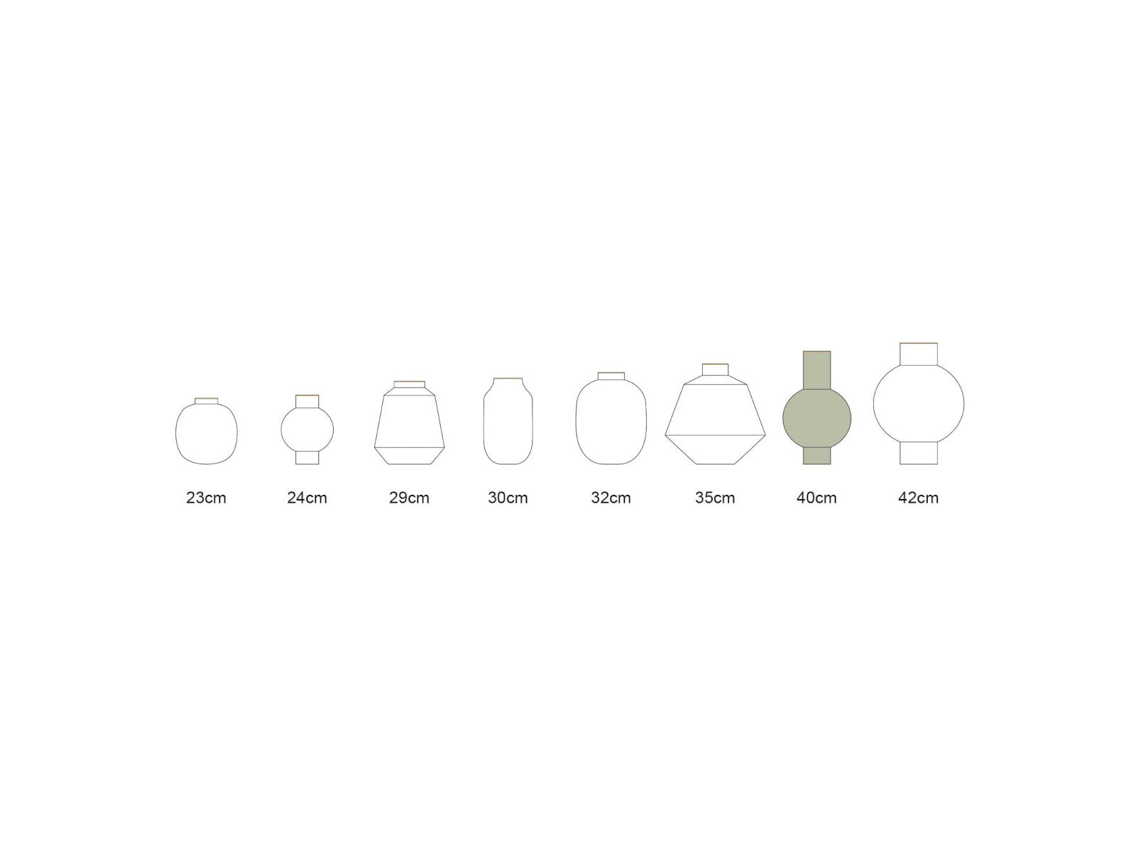 PIP STUDIO Vase Metall mittel grün 24x40cm - Produktbild 5